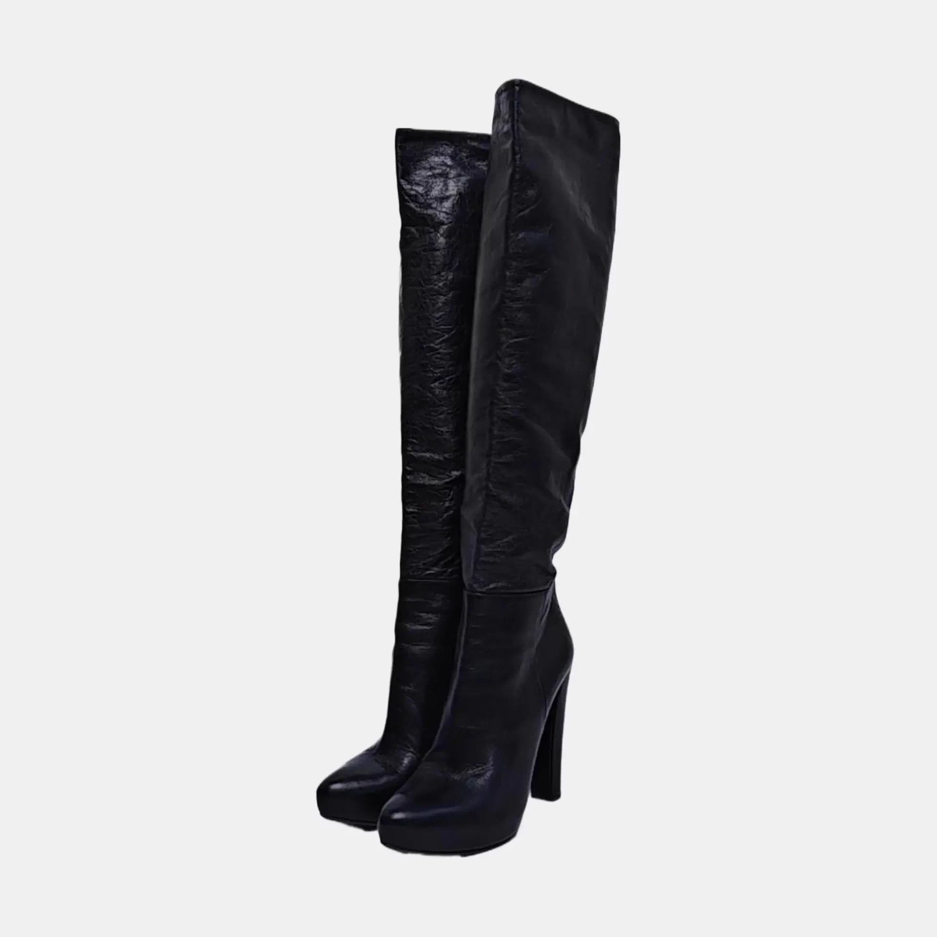 Prada Prada Black High Heel Boots 36 Size US 5 / IT 35 - 1 Thumbnail