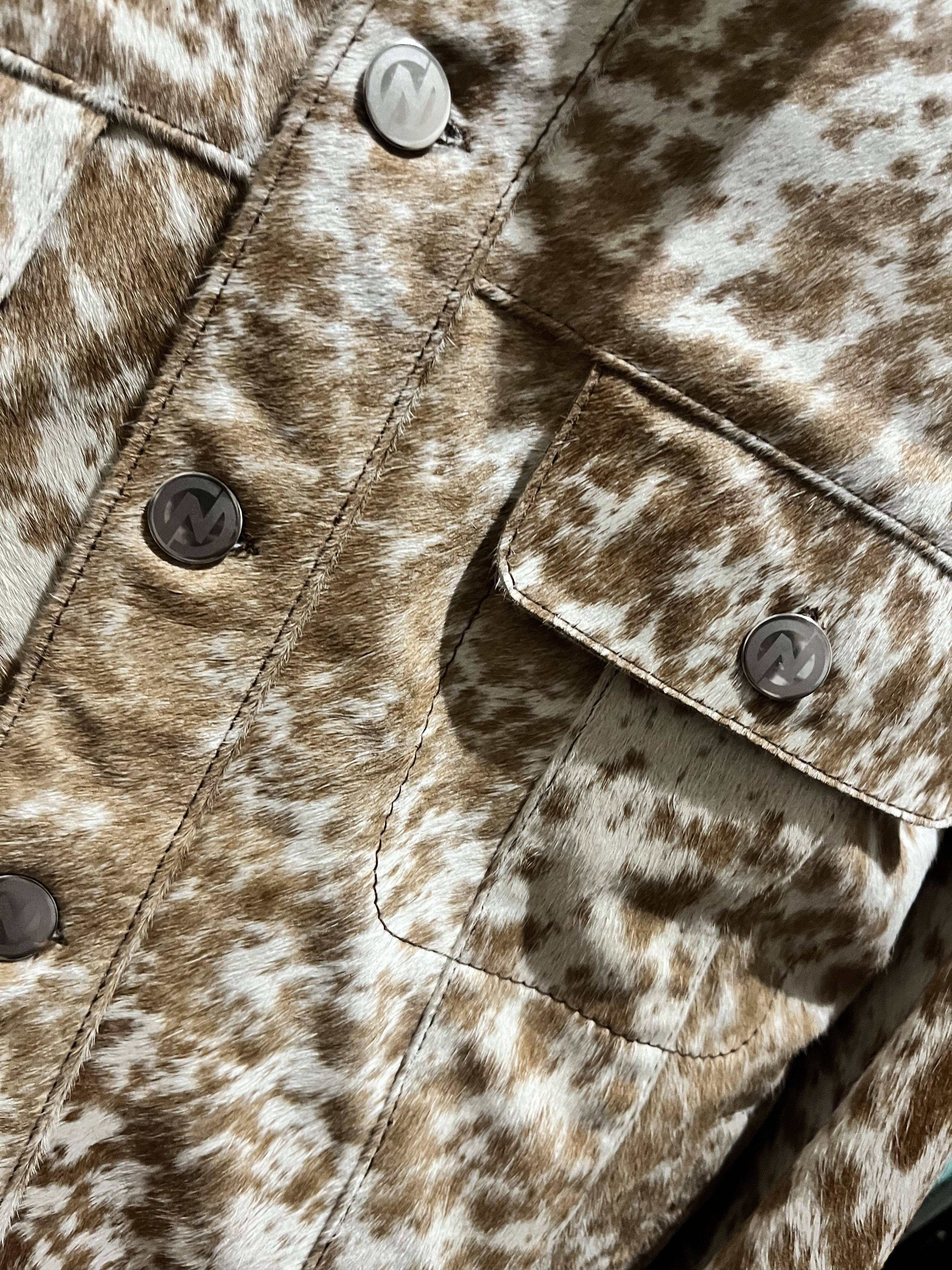 NYRVA NYRVA Rawhide Button Up Trucker/Tan/White jacket Size US M / EU 48-50 / 2 - 6 Thumbnail
