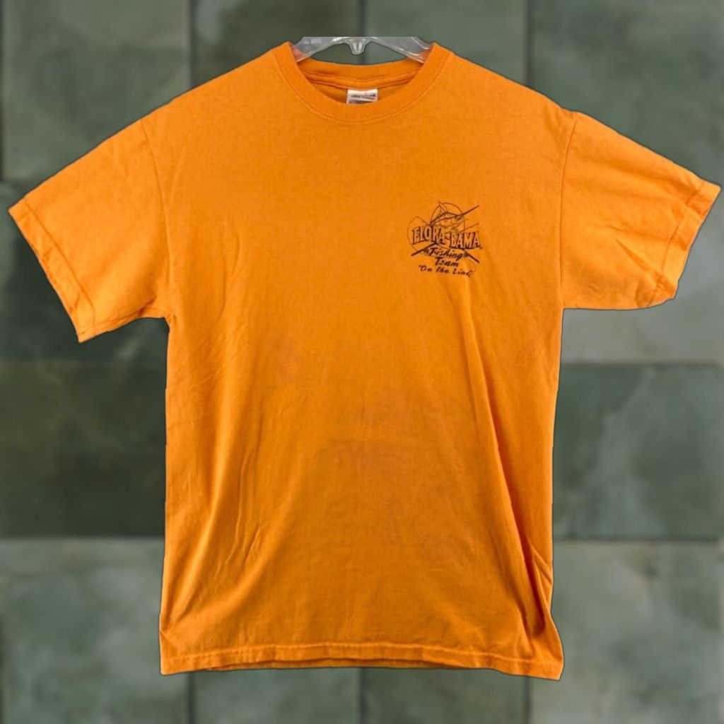 Gildan Flora-bama Mens TShirt M Orange Fishing Ive Got Friends In Low Places Shirt Mens Orange 90s Theme Fish Gildan Crew Neck Short Sleeve Jersey Cotton Size US M / EU 48-50 / 2 - 1 Thumbnail
