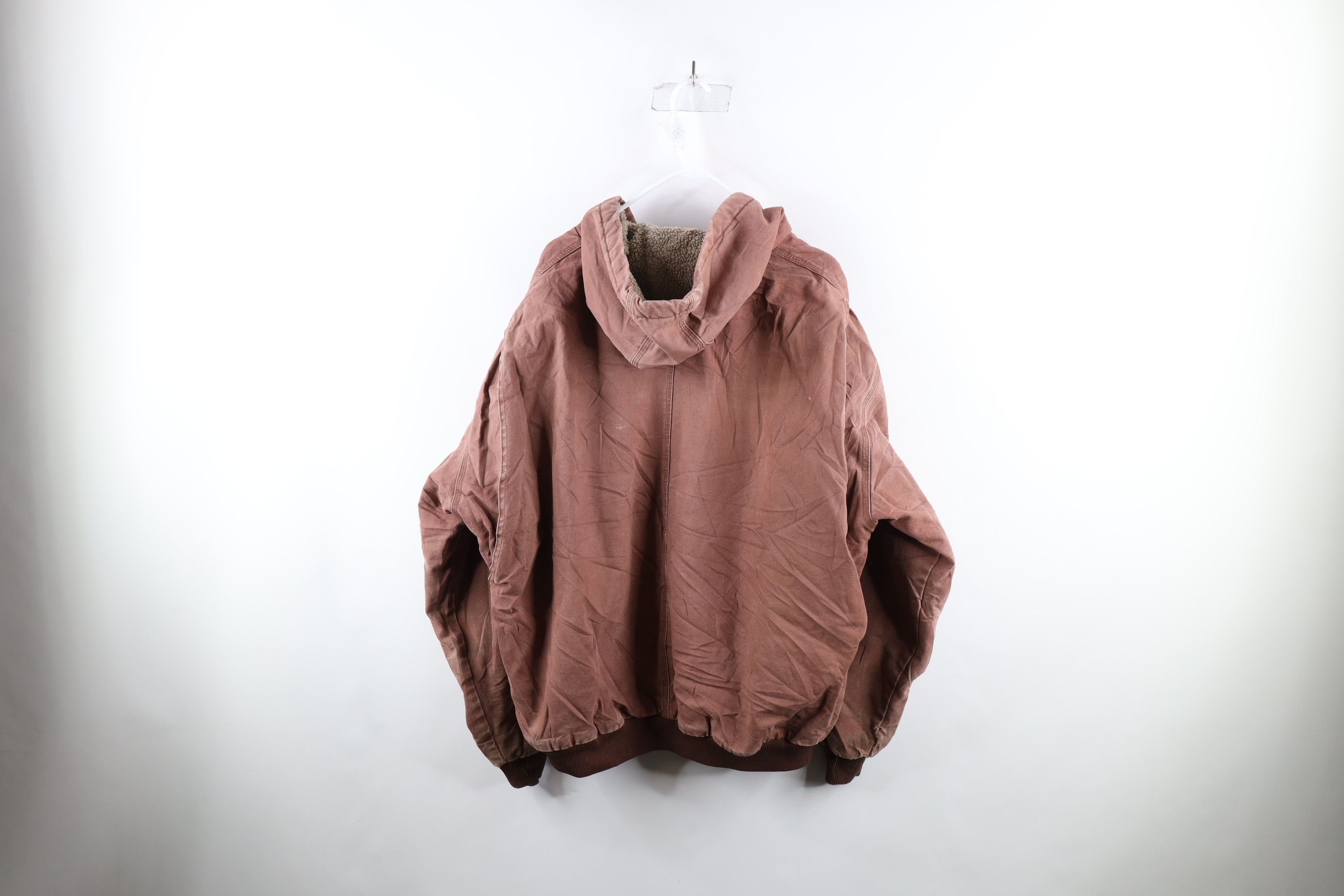 Vintage Vintage Streetwear Lined Hooded Canvas Work Jacket Brown Size US XXL / EU 58 / 5 - 17 Thumbnail