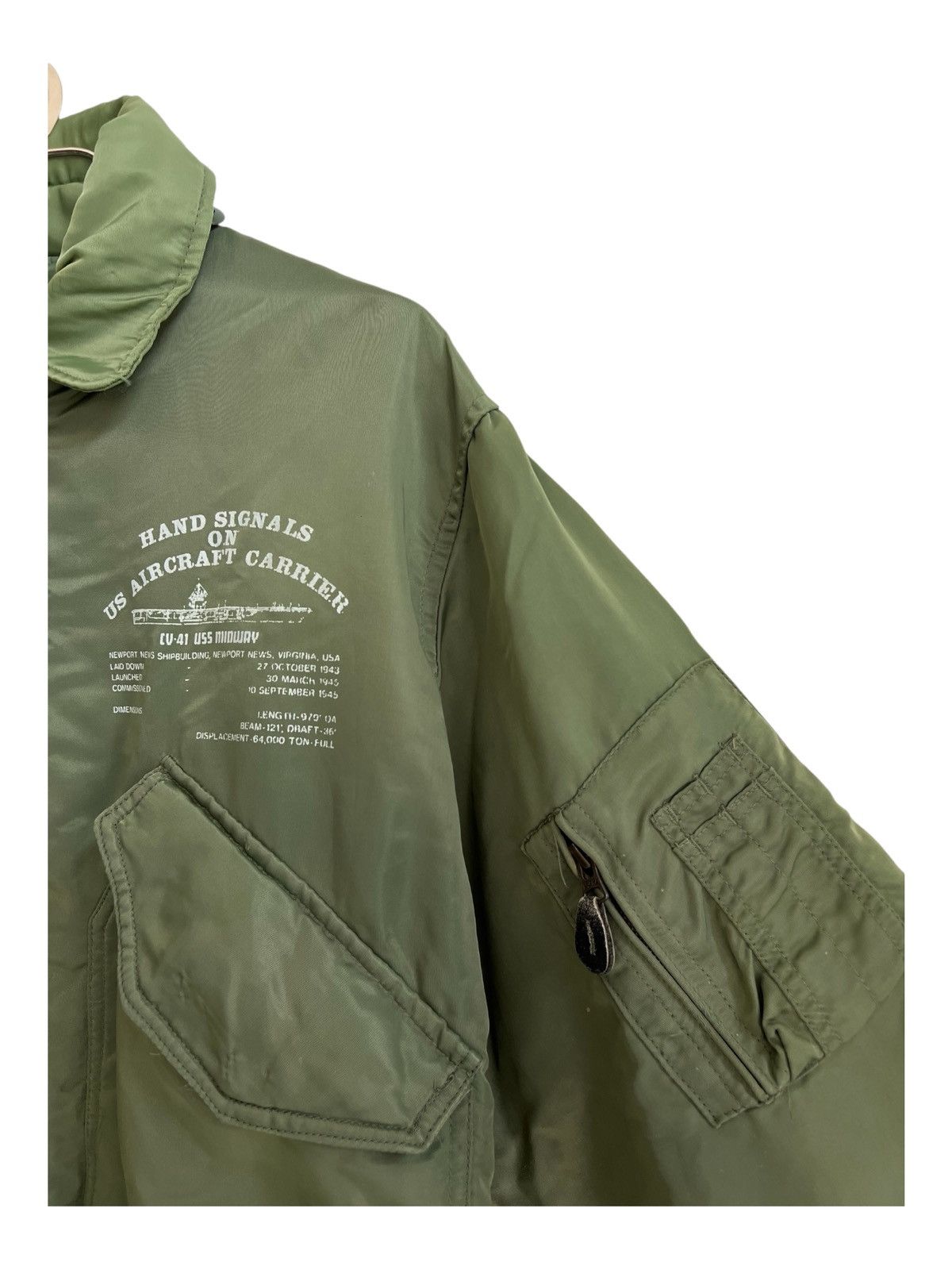 Alpha Industries × Vintage Vintage Alpha Hand Signal US Aircraft Carrier CWU 45 Bomber Size US M / EU 48-50 / 2 - 5 Thumbnail