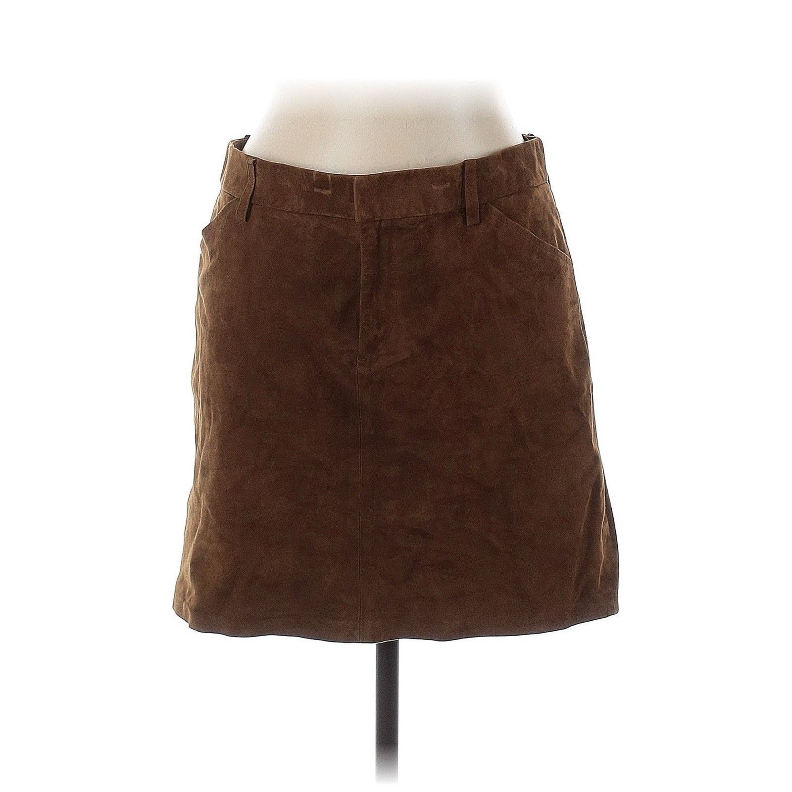 Ralph Lauren Ralph Lauren Black Labeled Goat Leather Suede Mini Skirt 10 Size 32" / US 10 / IT 46 - 2 Thumbnail