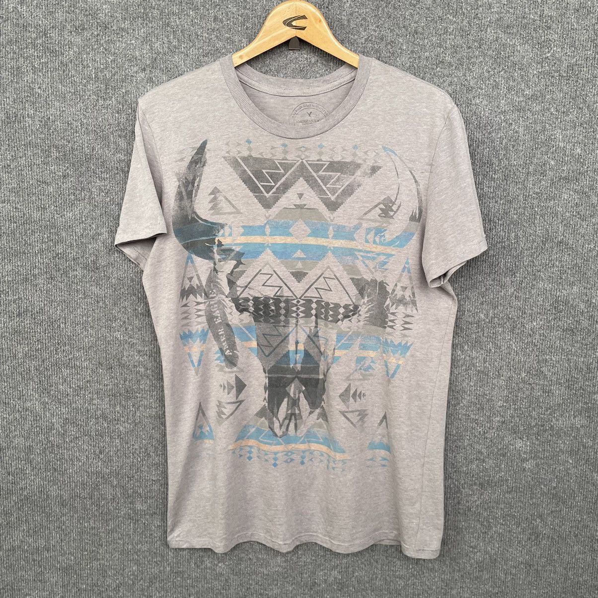 Affliction × American Eagle Outfitters × Native Vintage Y2K American Eagle Native Navajo Motive T Shirt Size US M / EU 48-50 / 2 - 1 Thumbnail