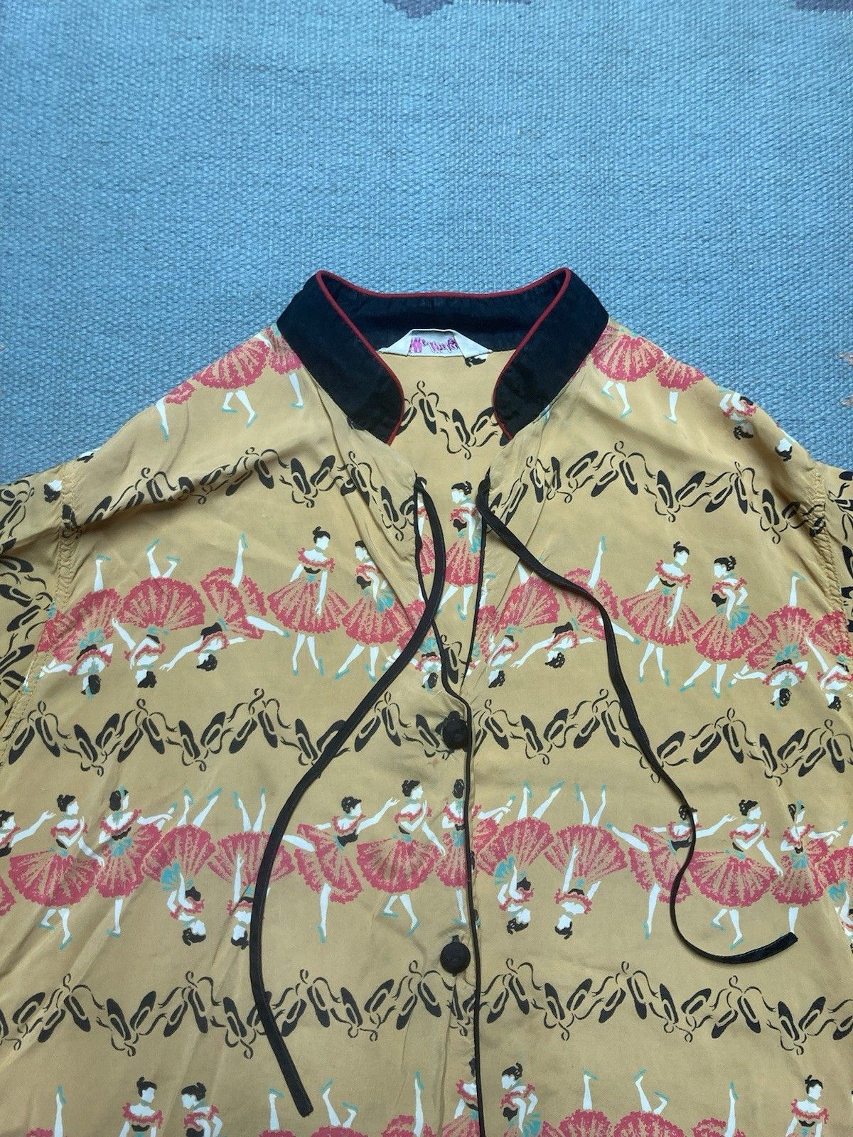 Vintage 1940s rayon beach pajamas shirt pants set novelty print wome Size M / US 6-8 / IT 42-44 - 4 Thumbnail