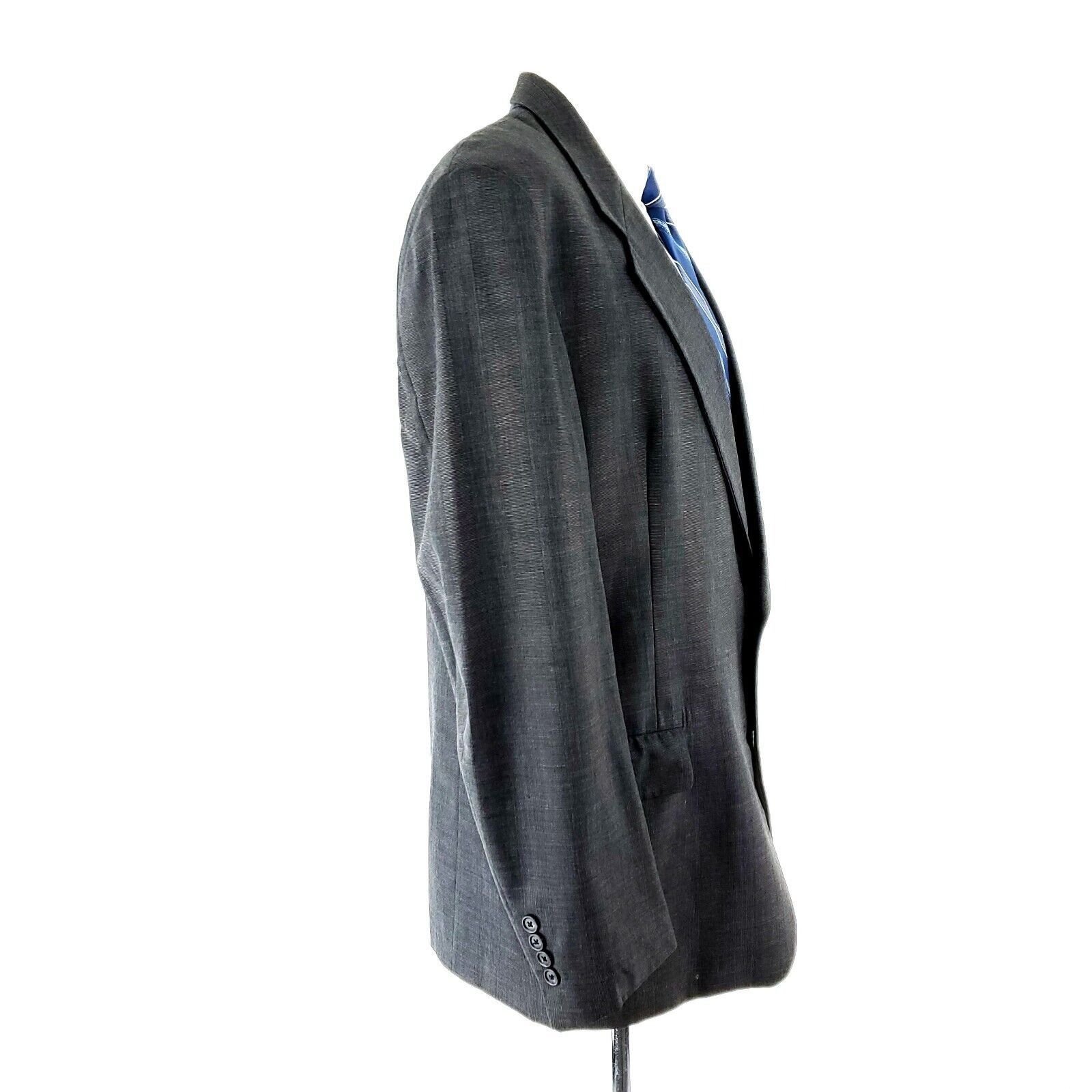 Hart Schaffner Marx Hart Schaffner Marx Silver Trumpeter Wool 2 Button Blazer 44 Size 44R - 6 Thumbnail