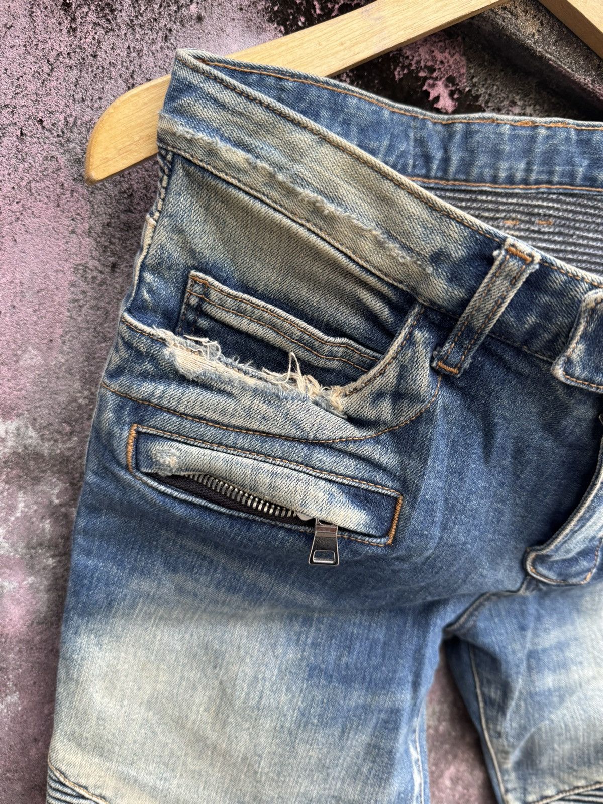 Balmain Balmain Bikers Decarnin Era Jeans Size US 32 / EU 48 - 3 Thumbnail