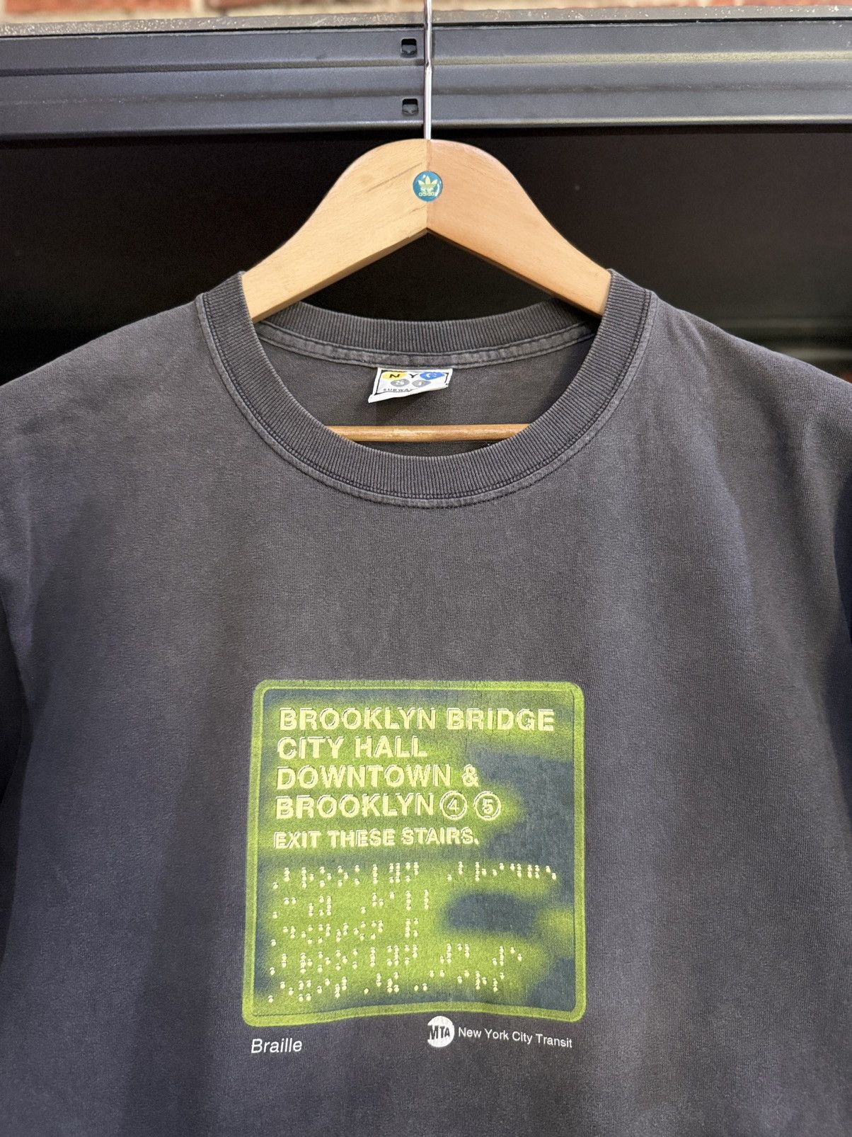 Vintage Thrashed Subway Live NYC braille Sun Faded Tee Size US M / EU 48-50 / 2 - 3 Thumbnail