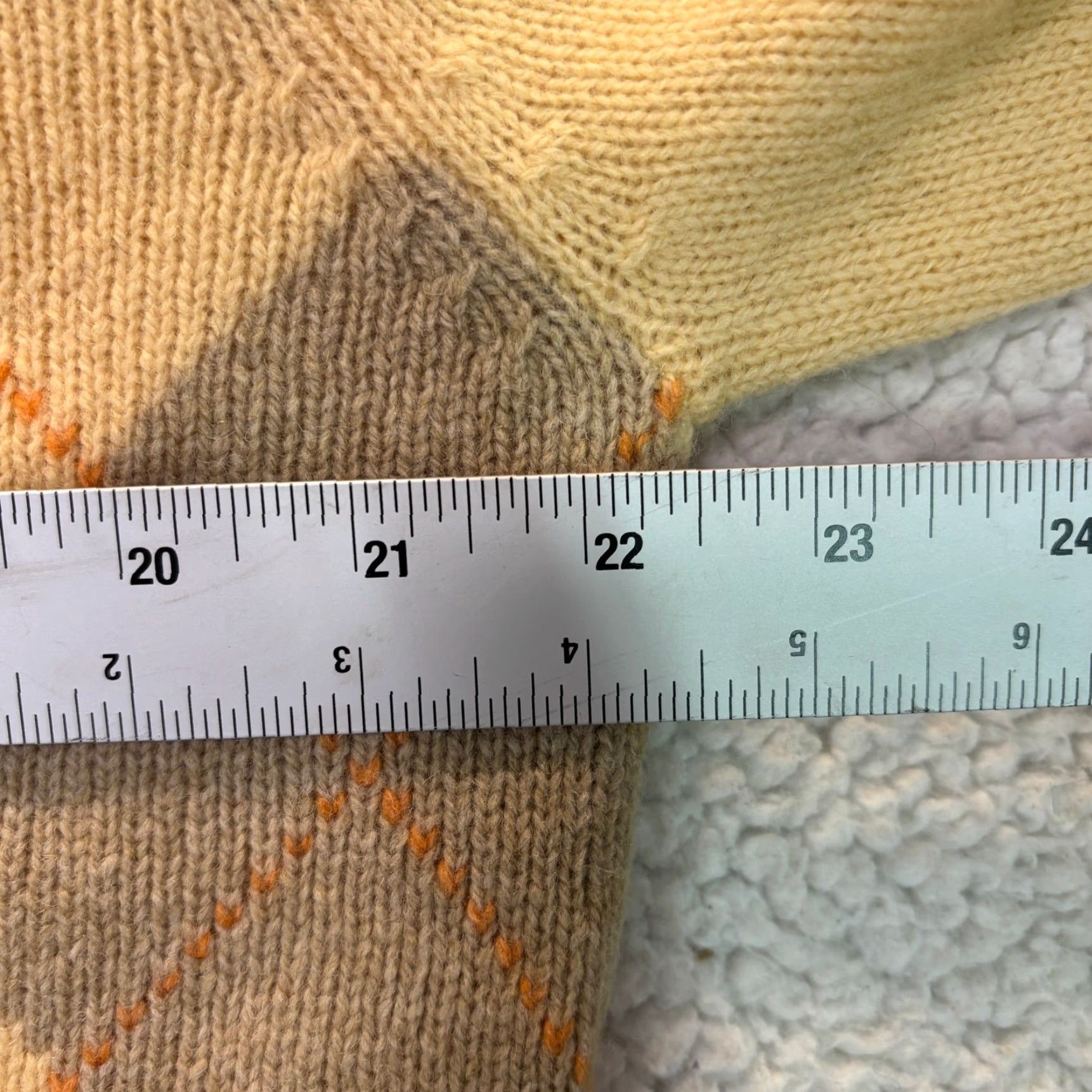 Club Room Club Room Sweater Mens Medium Yellow Argyle V-Neck 100% Lambswool Knit Classic Size US M / EU 48-50 / 2 - 6 Thumbnail