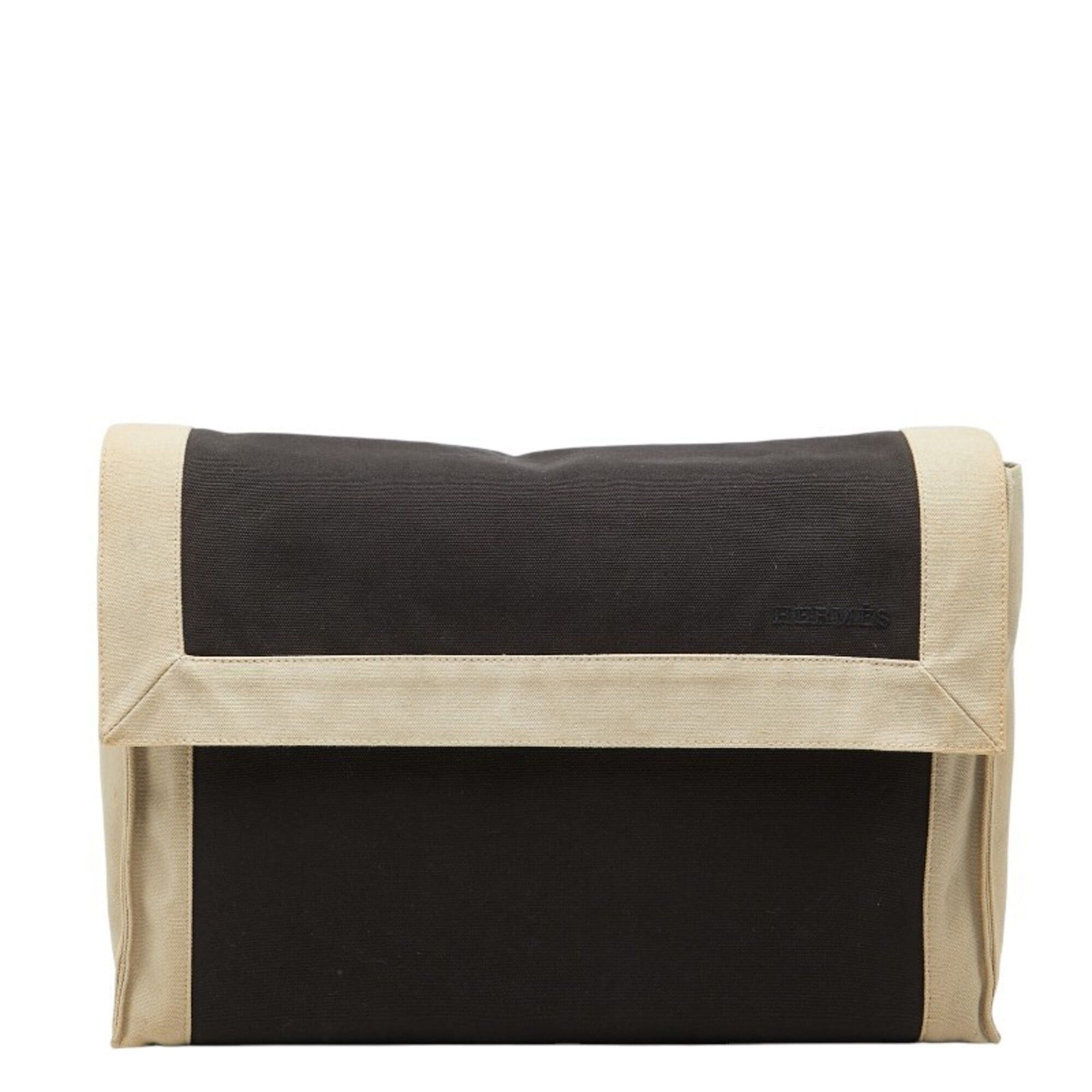 Hermes Hermes Tapidocell Clutch Bag, Second Black/Beige, Cotton, Women's HERMES Size ONE SIZE - 1 Thumbnail
