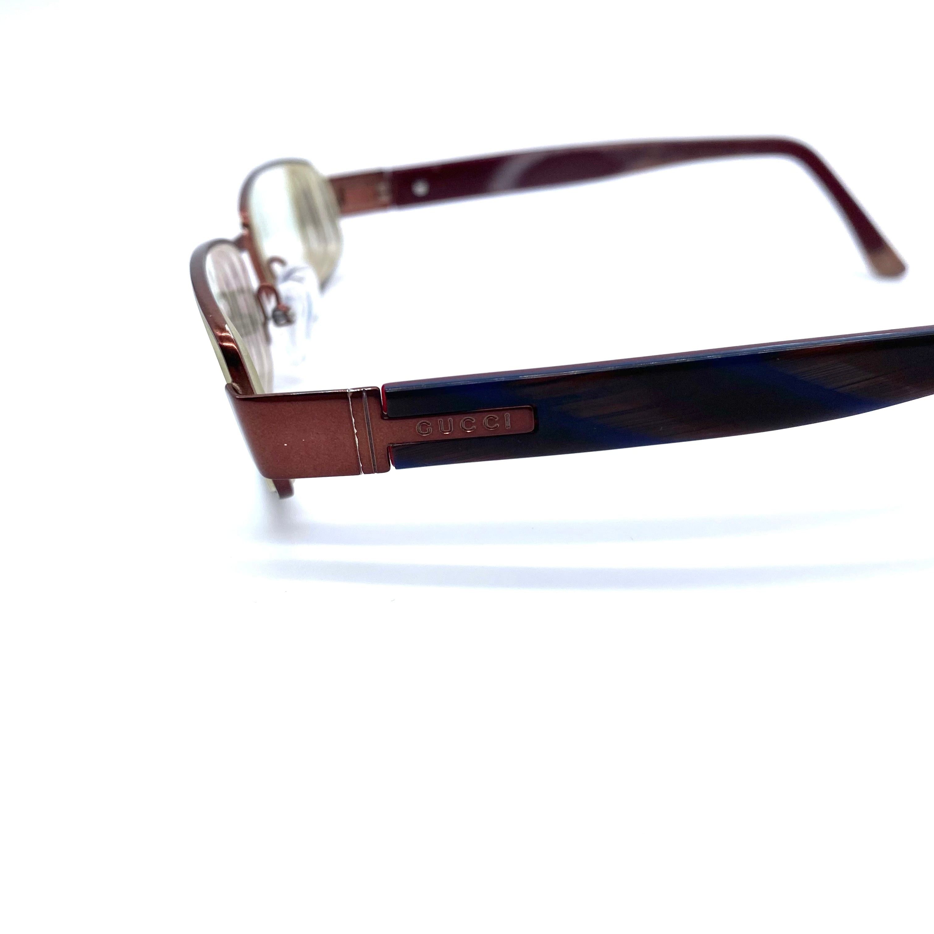 Gucci Gucci Eyewear Prescription Eye Glasses Wine Red Size ONE SIZE - 5 Thumbnail
