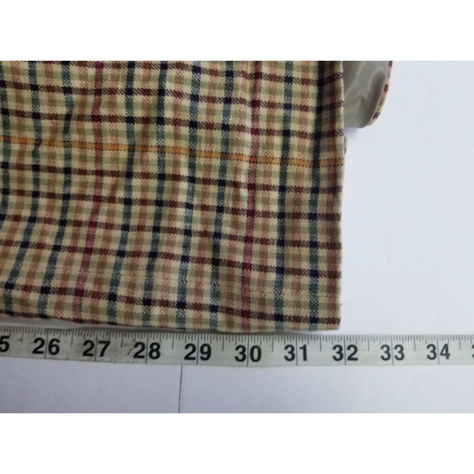 Vintage T Harris London Linen Blend Suit Blazer Jacket Plaid Tan Men's Large Size 42R - 6 Thumbnail