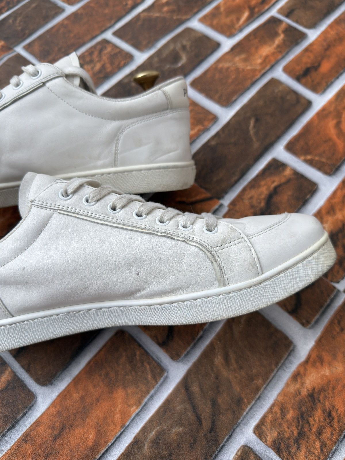 Prada ⚪️❕ downtown luxury trainers Size US 10 / EU 43 - 8 Thumbnail