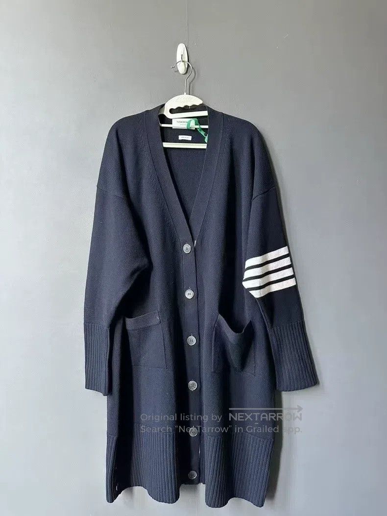 Thom Browne Thom Browne Long wool cardigan Size US S / EU 44-46 / 1 - 1 Thumbnail