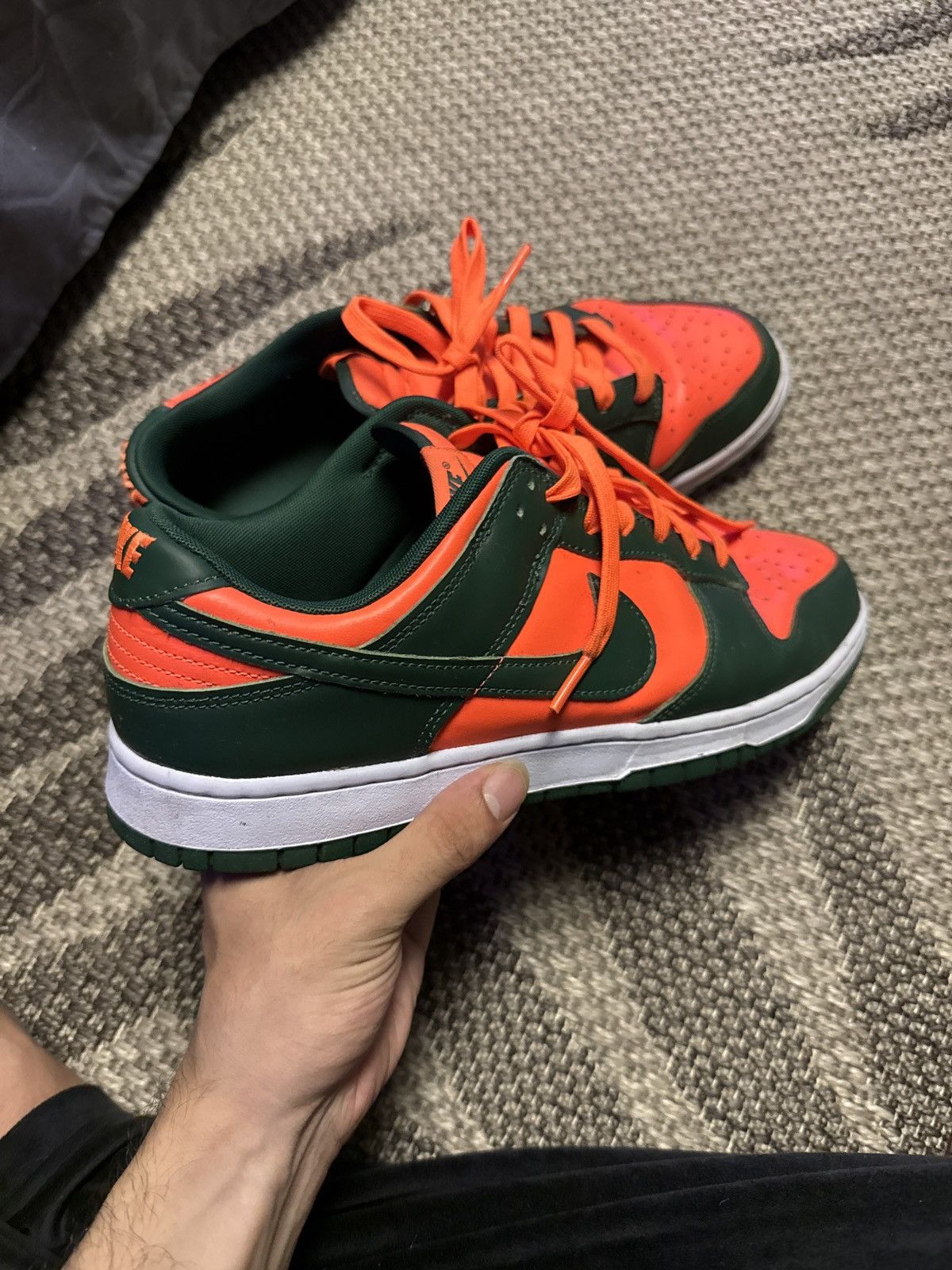 Nike Shoes Dunk Low Retro “Miami Hurricanes/Green Orange” 2024 Nike Dunk Low Retro Miami Hurricanes Size 8.5 | Mercari main image 2