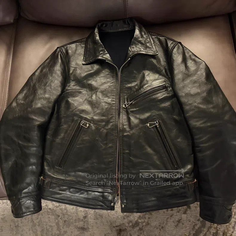 Freewheelers FREEWHEELERS Wood Box Leather Jacket Size US XXS / EU 40 - 1 Thumbnail