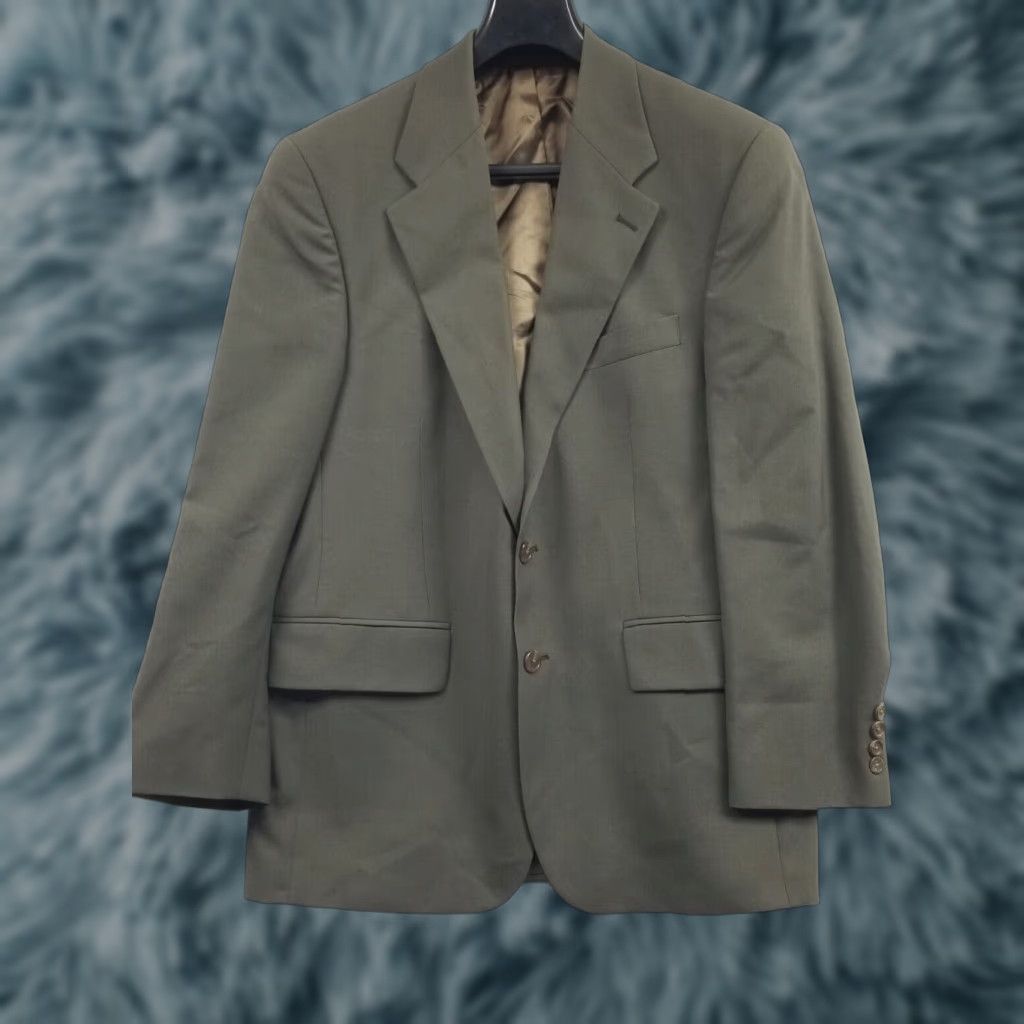 Polo Ralph Lauren Polo Ralph Lauren Mens Blazer 39 S Green Tweed Wool University Club Jacket Size US L / EU 52-54 / 3 - 1 Thumbnail