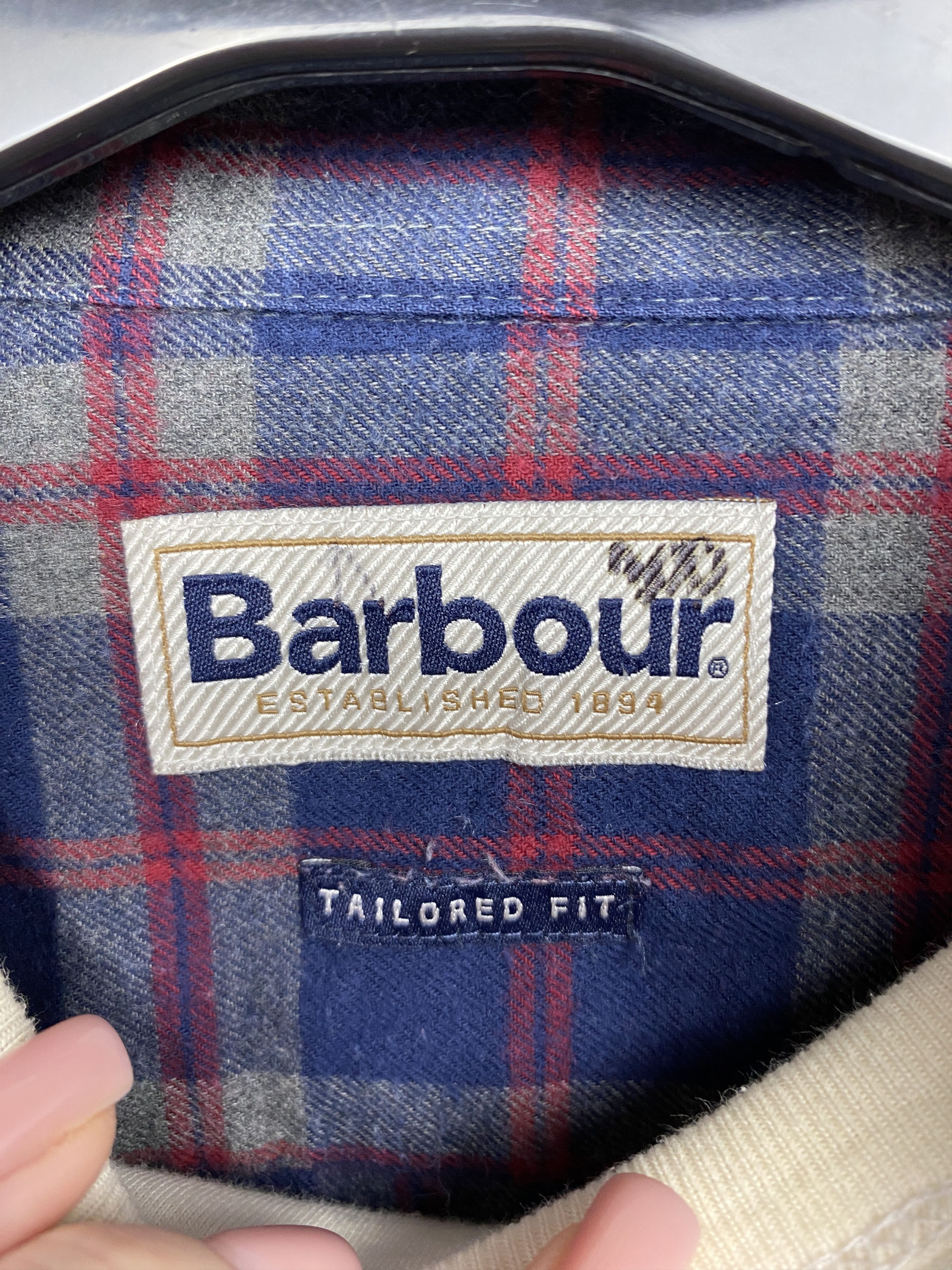 Barbour × Flannel Barbour Vintage Mens Flannel Plaid Shirt Size US XL / EU 56 / 4 - 3 Thumbnail