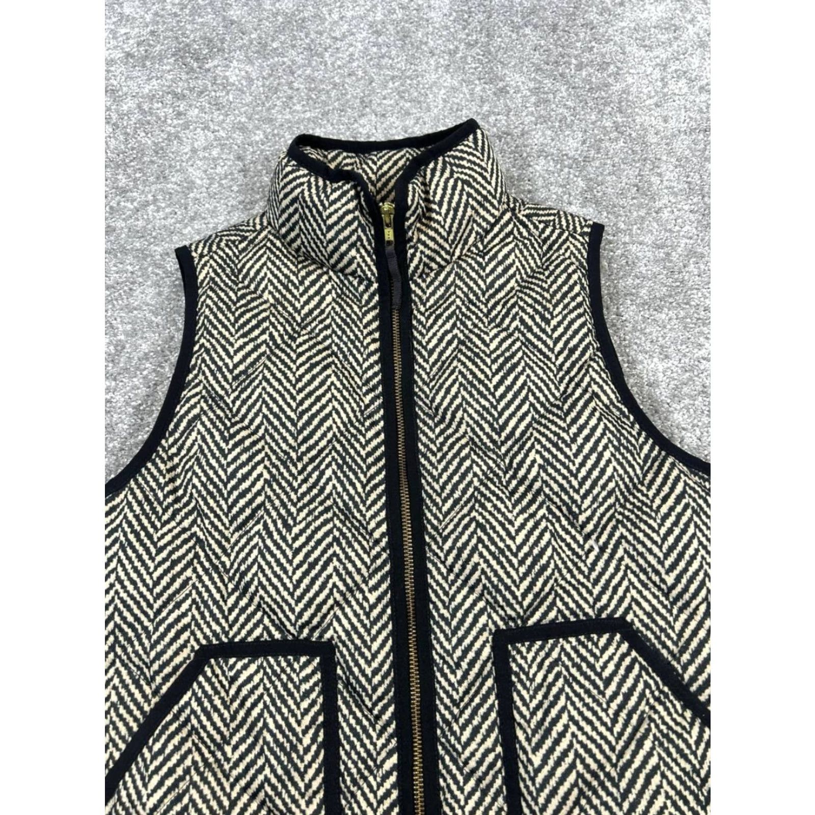 J.Crew J.Crew Vest Womens XS Black Full Zip Casual Size XS / US 0-2 / IT 36-38 - 2 Thumbnail