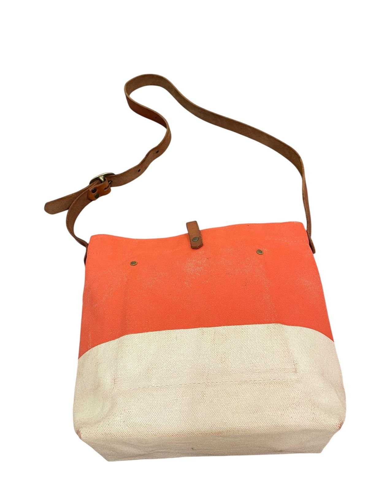 Comme des Garcons × Stussy Leather Cotton Coated Sunset Craftman Cross Body Bag 7🟩 Size ONE SIZE - 11 Thumbnail