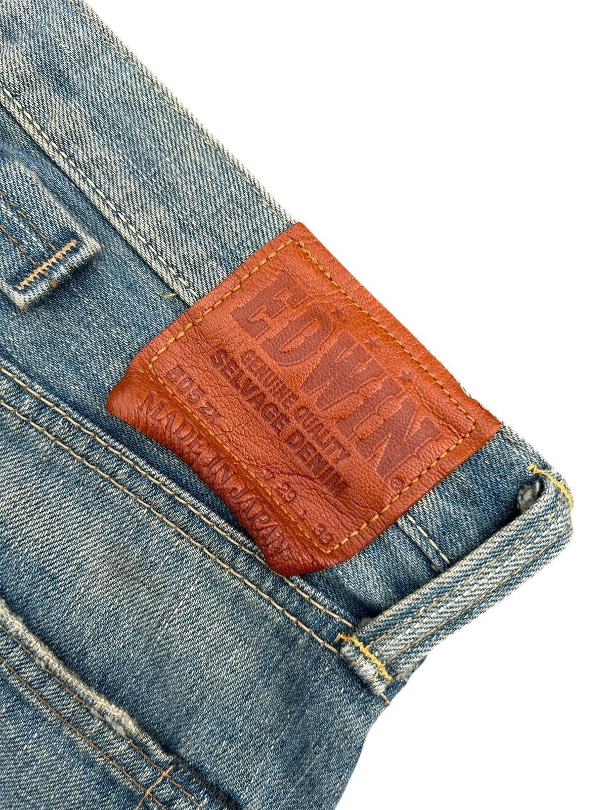 Kapital Vintage Edwin 505ZX Selvedge Buckle Back Distressed Denim Size US 32 / EU 48 - 12 Thumbnail