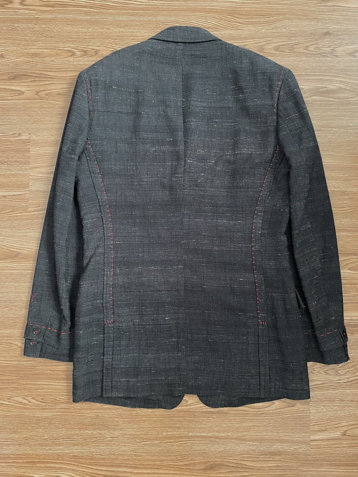 Yohji Yamamoto Yohji Yamamoto Pour Homme "DR.YY" Hand Stitch Jacket SS09 Size 40R - 7 Thumbnail