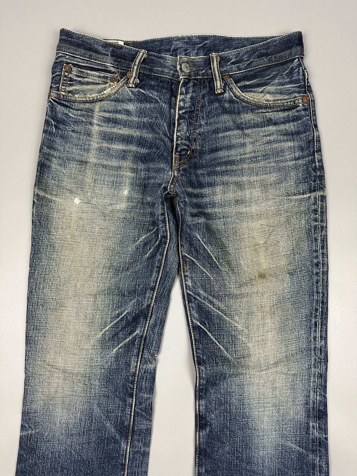 Japanese Brand Vintage Mabo International Whiskered Flared Denim Size US 31 - 5 Thumbnail