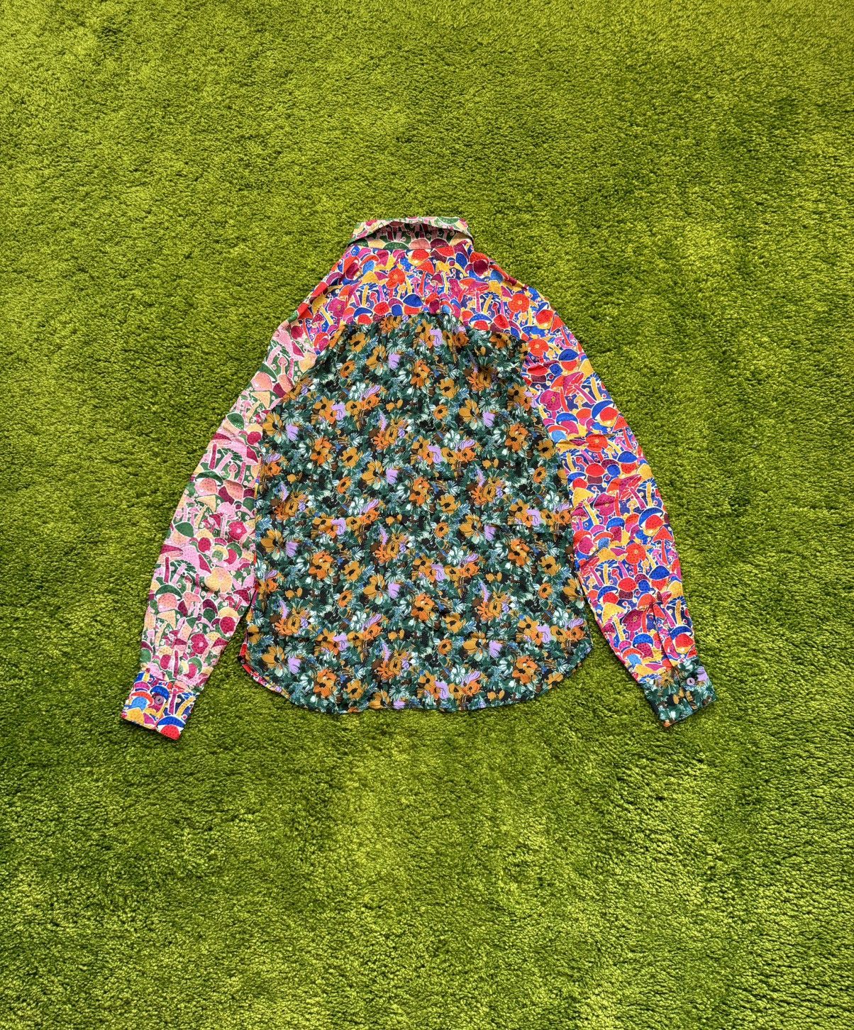 Designer × Missoni 🍄 Missoni silk blend floral patchwork mushrooms shirt blouse Size M / US 6-8 / IT 42-44 - 10 Thumbnail