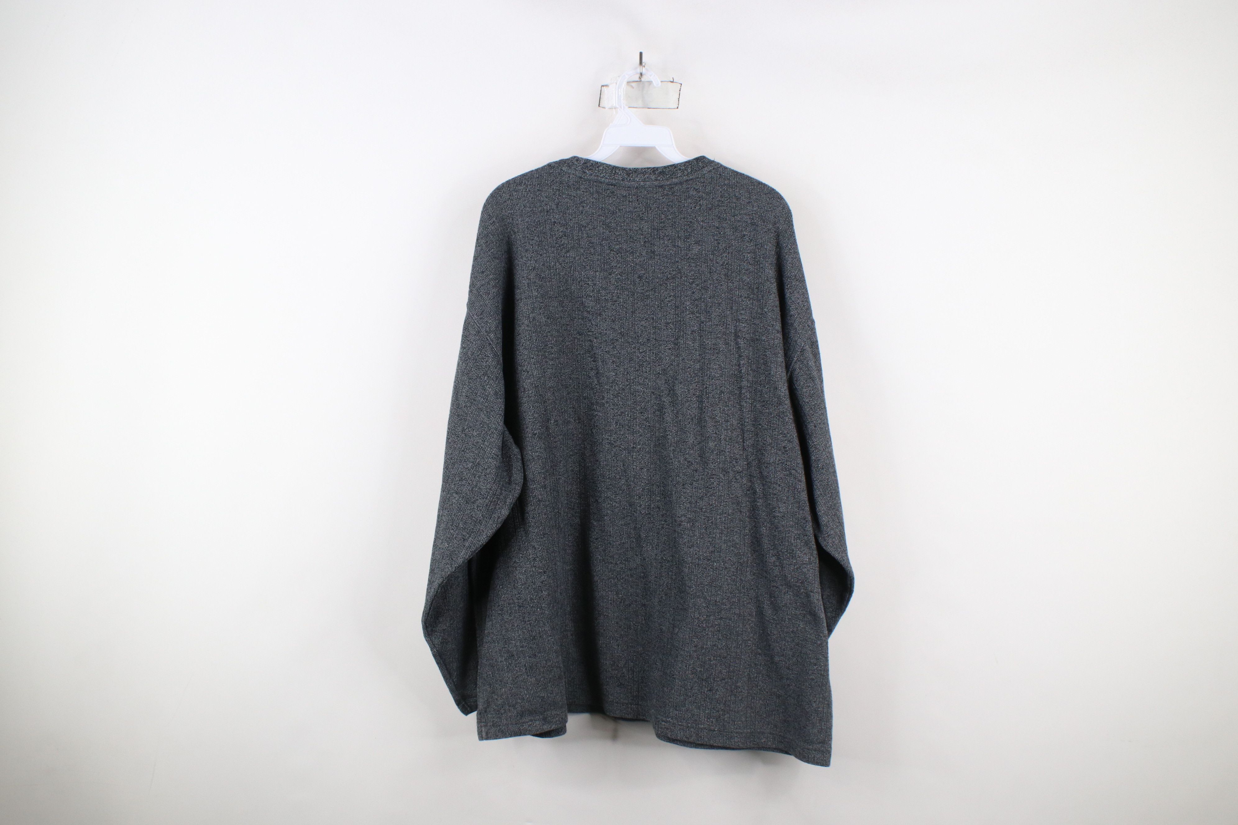 Vintage Vintage 90s Y2K Streetwear Ribbed Knit Long Sleeve T-Shirt Size US XXL / EU 58 / 5 - 7 Thumbnail