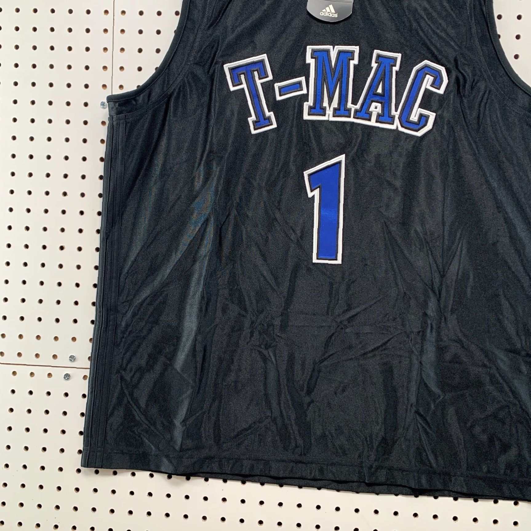 Adidas Vintage Adidas Tracy McGrady Jersey Men's XL Black Satin Embroidered 90s Activewear Size US XL / EU 56 / 4 - 5 Thumbnail