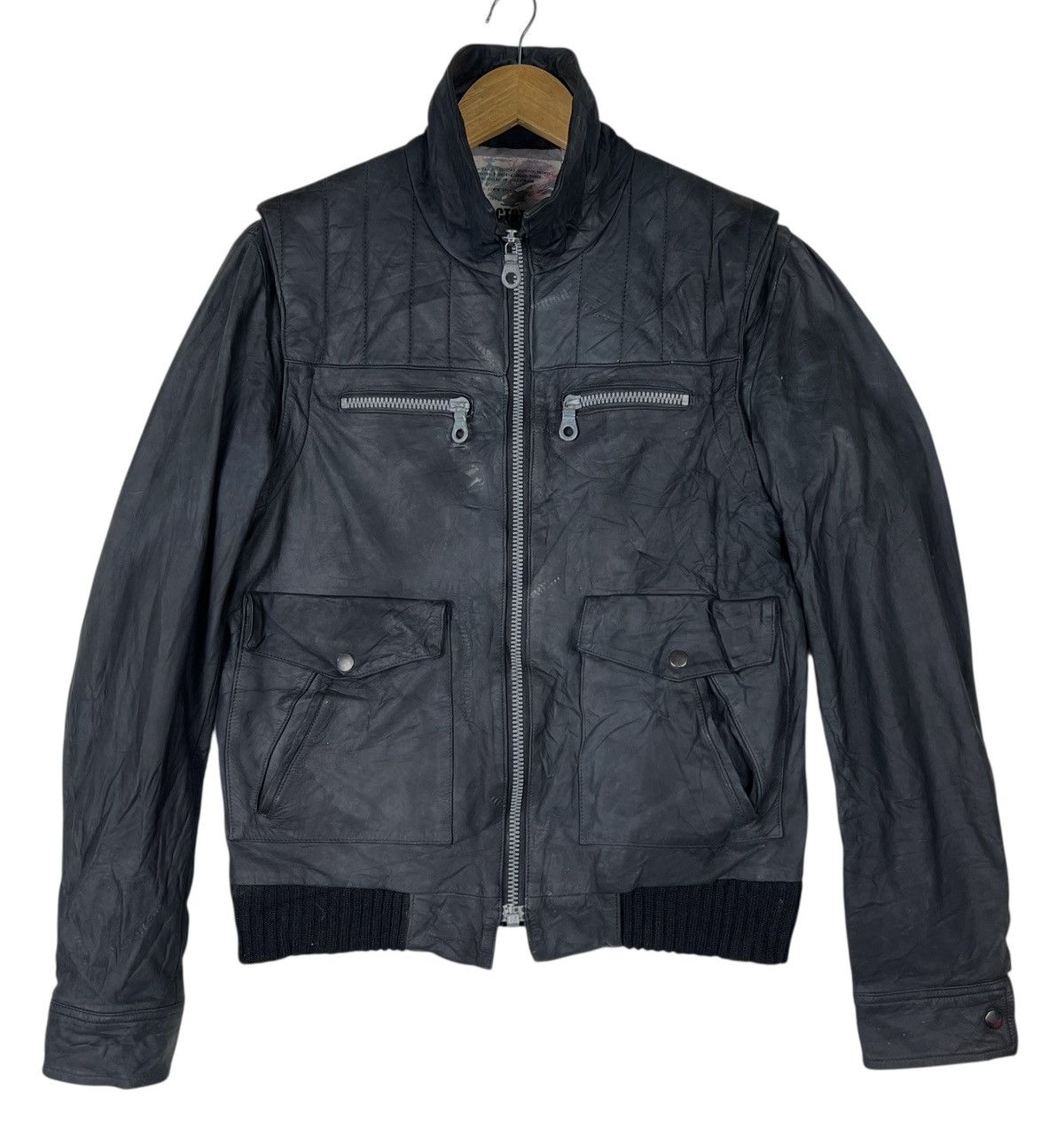 FACTOTUM FACTOTUM COWHIDE LEATHER MOTO RIDER JACKET MADE IN JAPAN Size US M / EU 48-50 / 2 - 5 Thumbnail