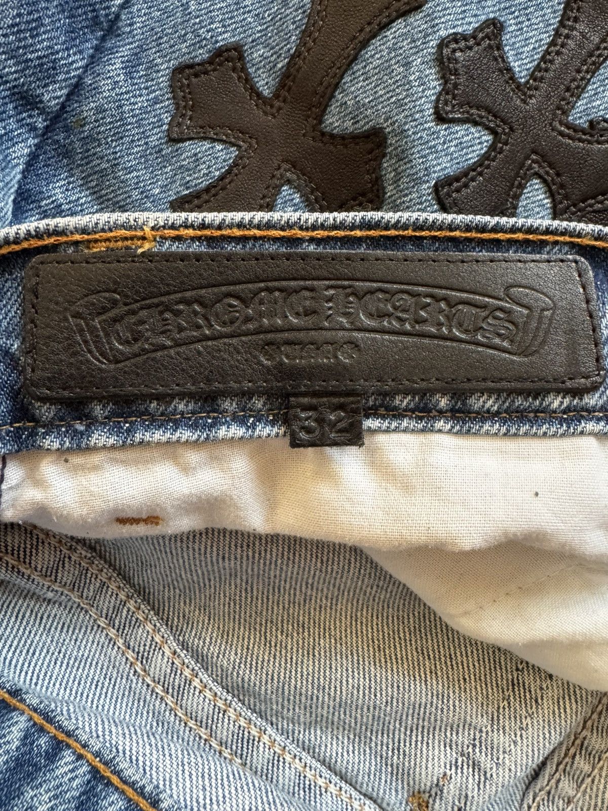 Chrome Hearts × Levi's Chrome Hearts Levi’s Cross Patch Jeans Size US 32 / EU 48 - 10 Thumbnail