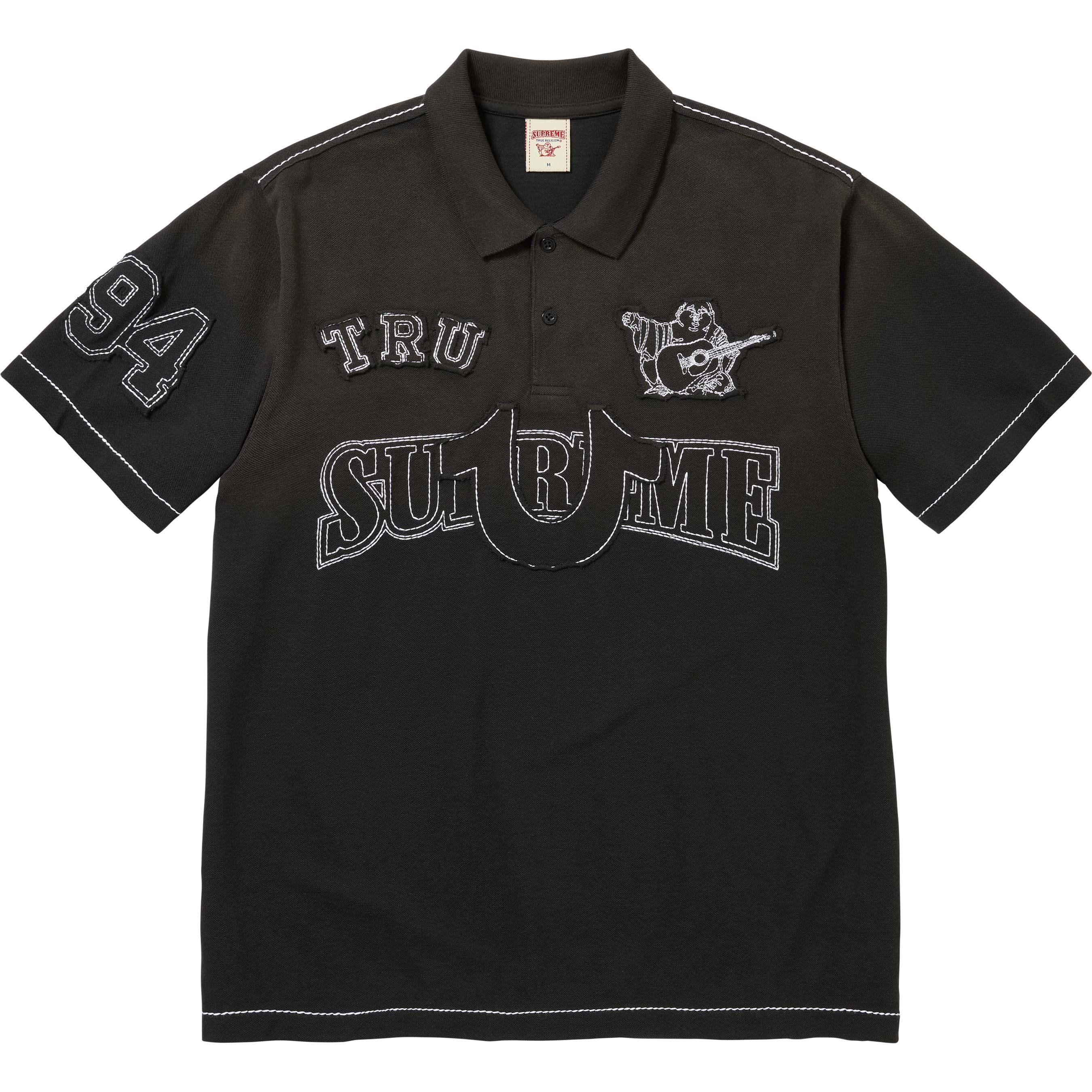 Supreme × True Religion Supreme/ True Religion Appliqué Polo Black