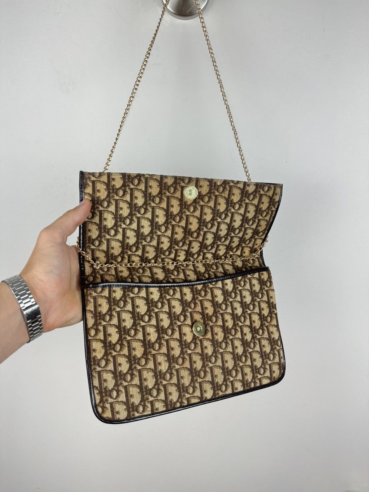 Christian Dior Monsieur Leather monogram bag clutch Christian Dior original luxury Size ONE SIZE - 3 Thumbnail