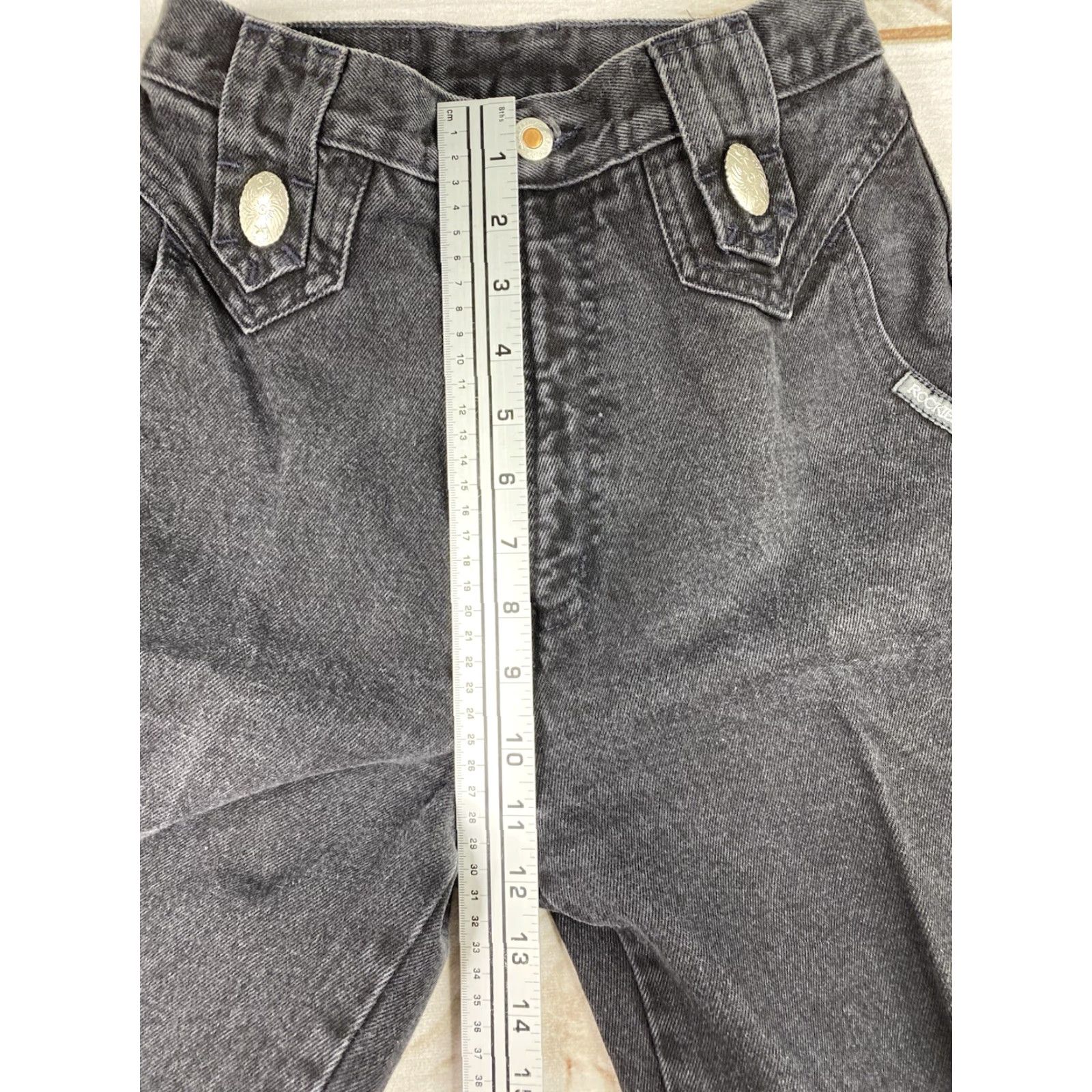 Vintage VINTAGE Rockies Jeans Womens 26/3 Black High Rise 90s Cowboy Western Logo Denim Jeans Women Size 26" / US 2 / IT 38 - 3 Thumbnail