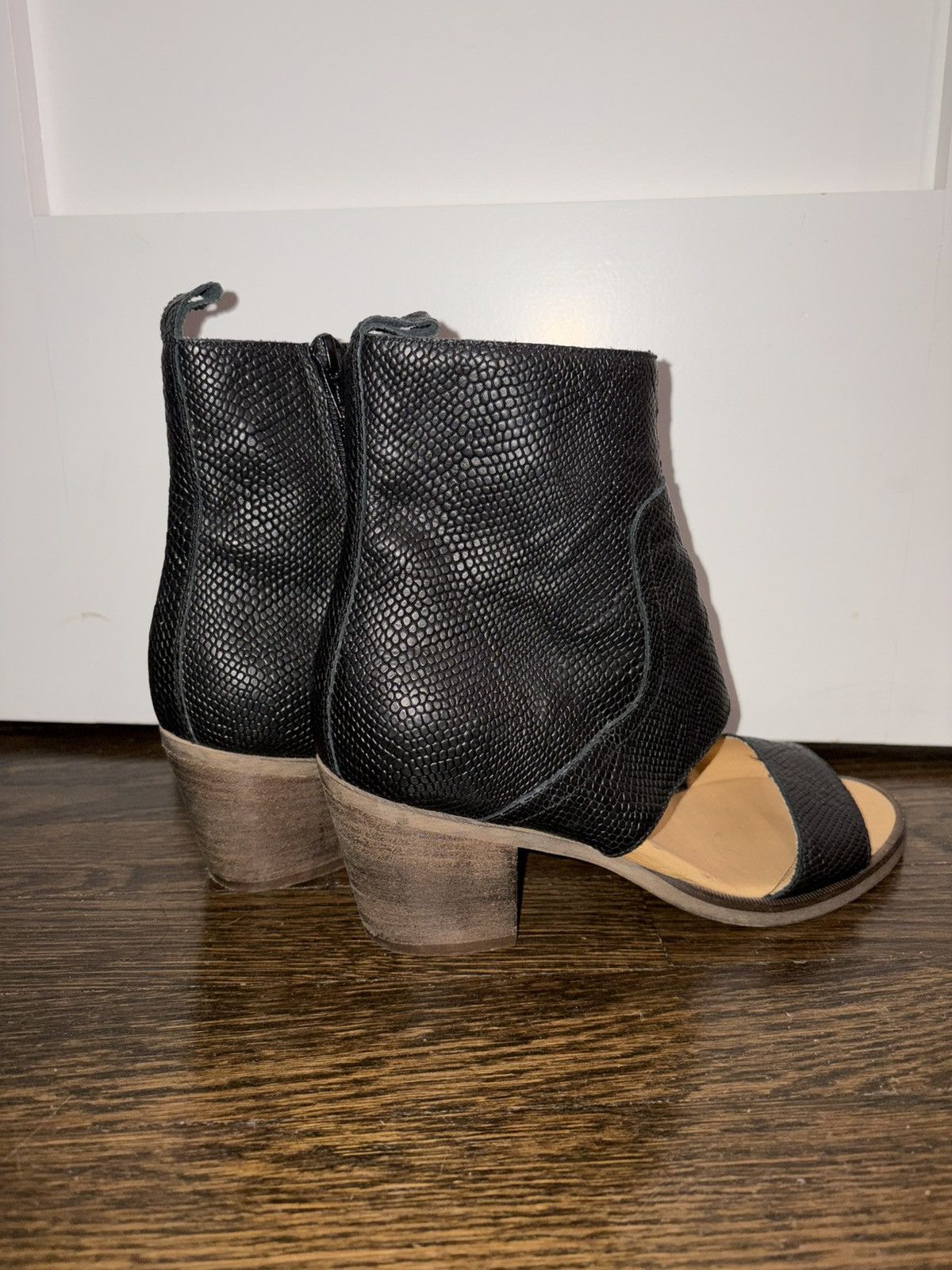 MM6 MM6 Snakeskin Peep-toe Heels Size US 6 / IT 36 - 3 Thumbnail