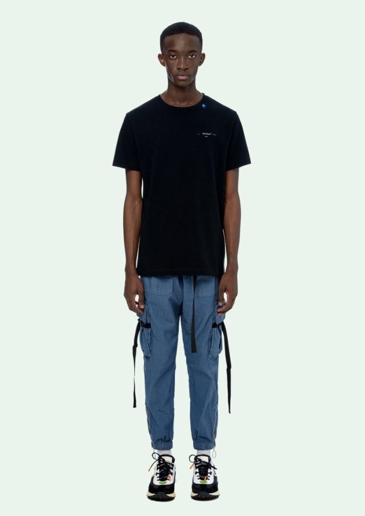 Off-White Black Unfinished Silver Arrows Logo T-Shirt Size US XS / EU 42 / 0 - 4 Thumbnail