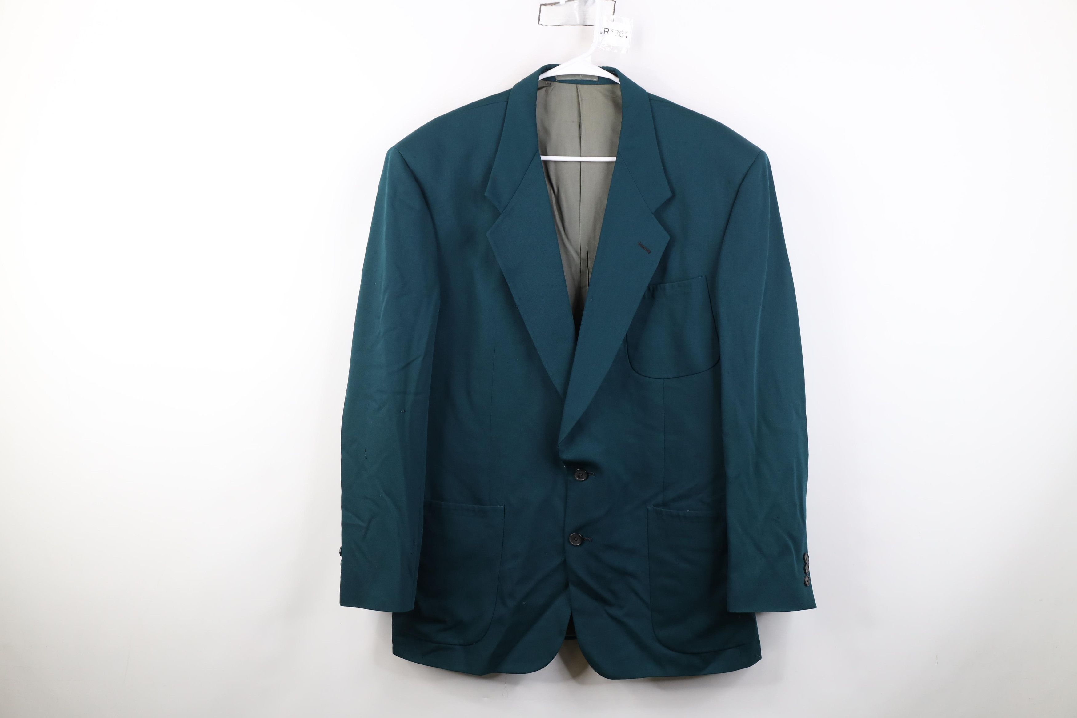 Vintage Vintage 70s Wool Suit Coat Blazer Jacket The Masters Green Size US XXL / EU 58 / 5 - 1 Thumbnail