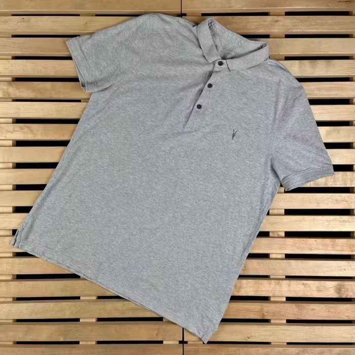 Allsaints Mens Polo T Shirt Allsaints Grey Size XL Size US XL / EU 56 / 4 - 1 Thumbnail