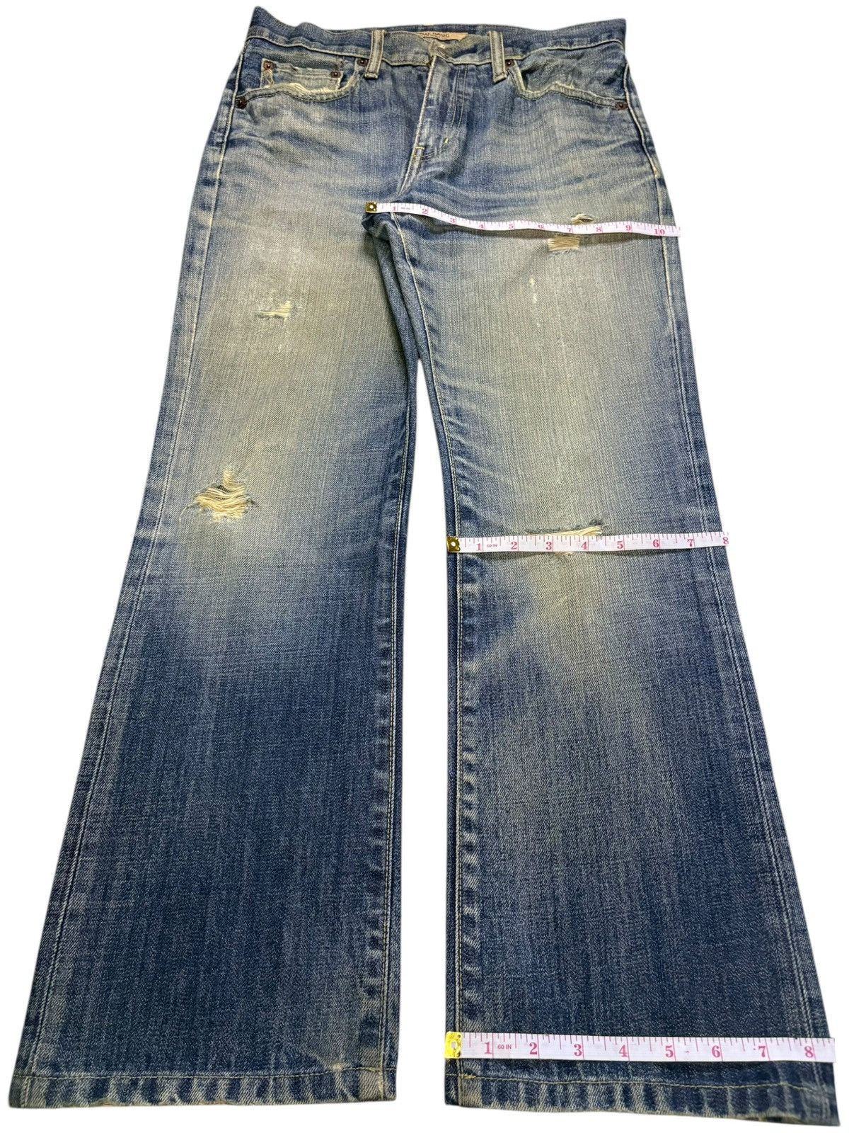 Uniqlo Vintage Uniqlo Mud Wash Distressed Loose Baggy Jeans Size US 29 - 14 Thumbnail