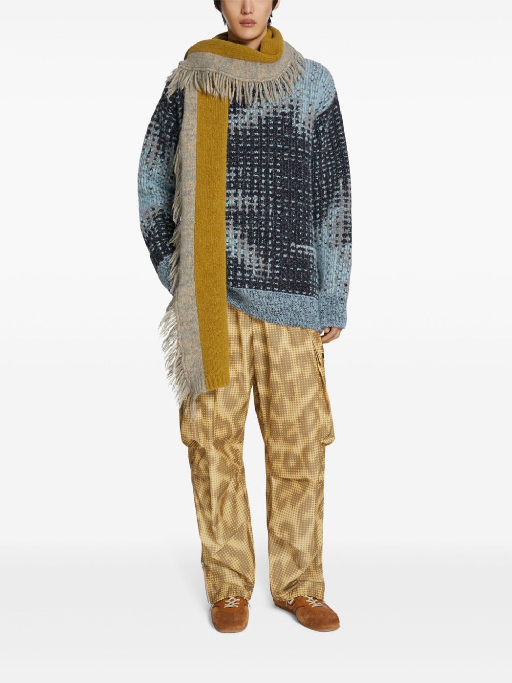 Dries Van Noten o1s22i1n1124 Lia Cargo Pant in Beige Size US 32 / EU 48 - 2 Thumbnail