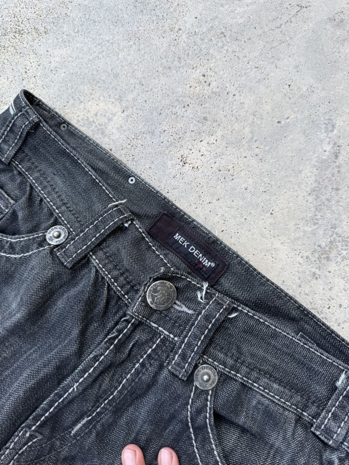 Mek Denim 2000s MEK Denim y2k Baggy Jeans jnco style Size US 32 / EU 48 - 8 Thumbnail