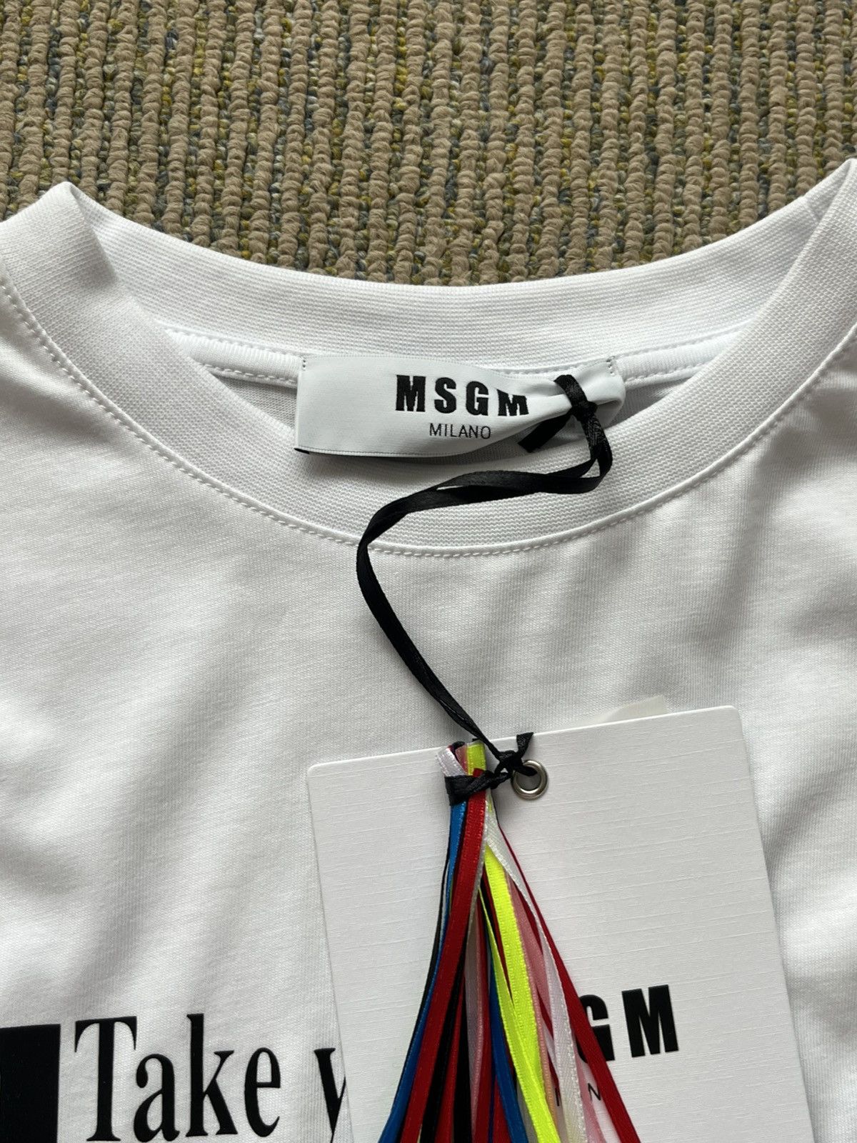 MSGM “Take Your Pleasure Seriously” White Long Sleeve T-Shirt Size US XS / EU 42 / 0 - 2 Thumbnail