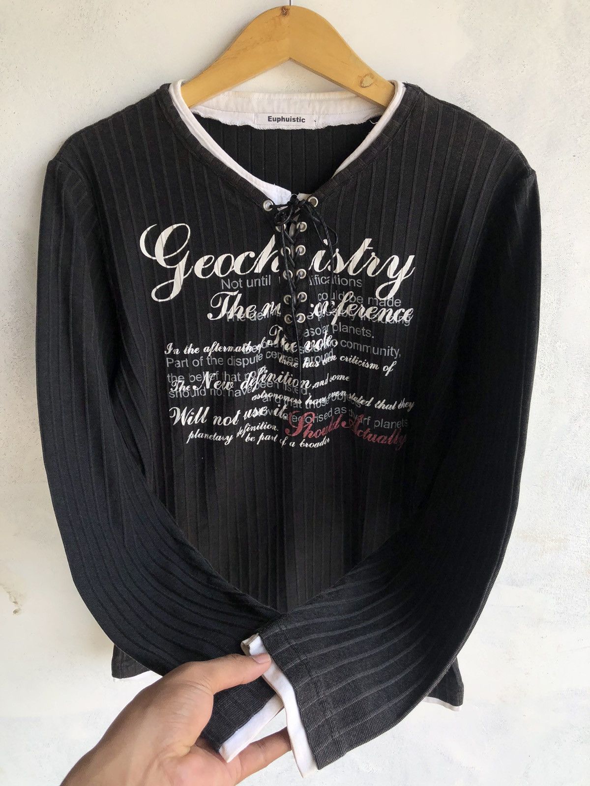 If Six Was Nine Japanese Poem Double Layer Euphuistic Longsleeve Ifsix Style Size US L / EU 52-54 / 3 - 2 Thumbnail