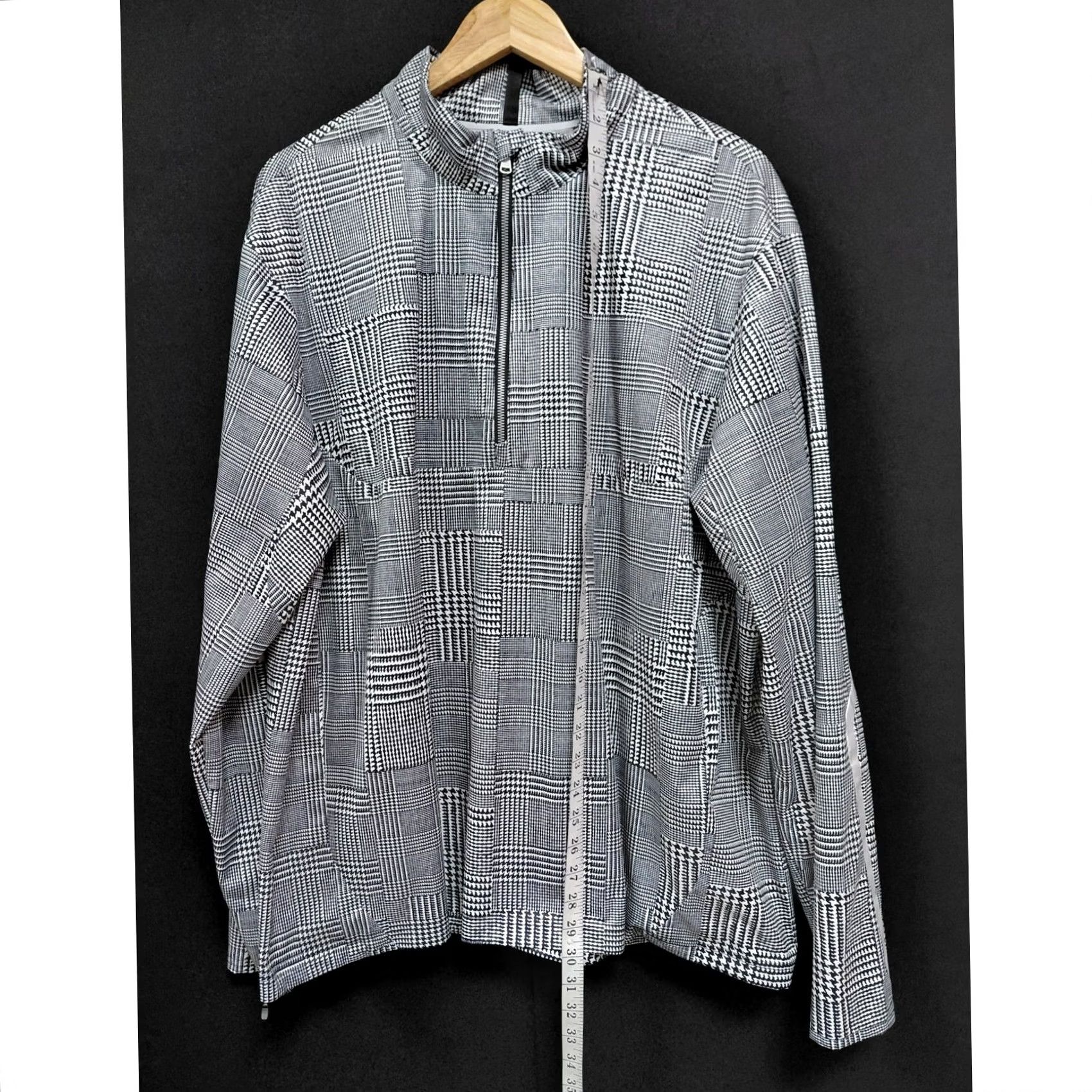 RLX Ralph Lauren RLX Ralph Lauren Houndstooth 1/2 Zip Pullover Top Shirt Womens M Black Polyester Knit Long Sleeve Lightweight Breathable Zip Activewear Casual 90s? Size M / US 6-8 / IT 42-44 - 5 Thumbnail
