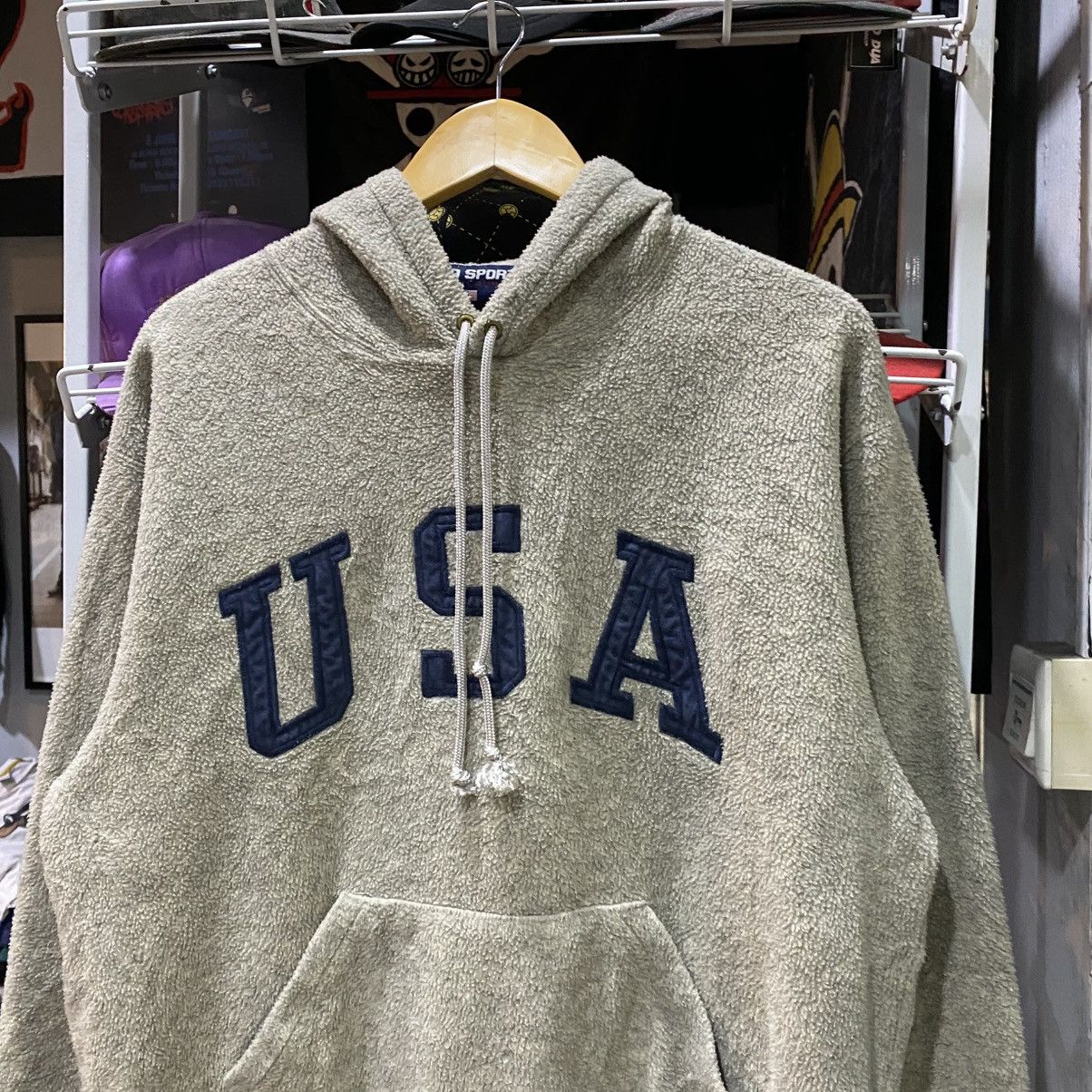 Polo Ralph Lauren Vintage 90s Ralph Lauren Polo Usa Fleece Hoodie Sweater Size US M / EU 48-50 / 2 - 3 Thumbnail