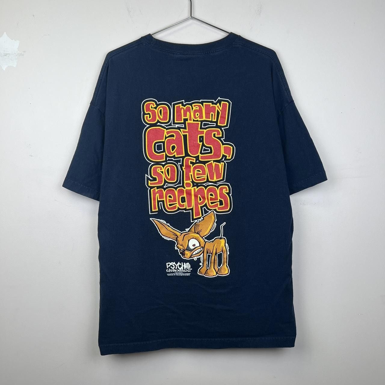 Vintage Psycho Chihuahua Graphic Tee - So Many Cats, So Few Recipes! Size US XXL / EU 58 / 5 - 1 Thumbnail