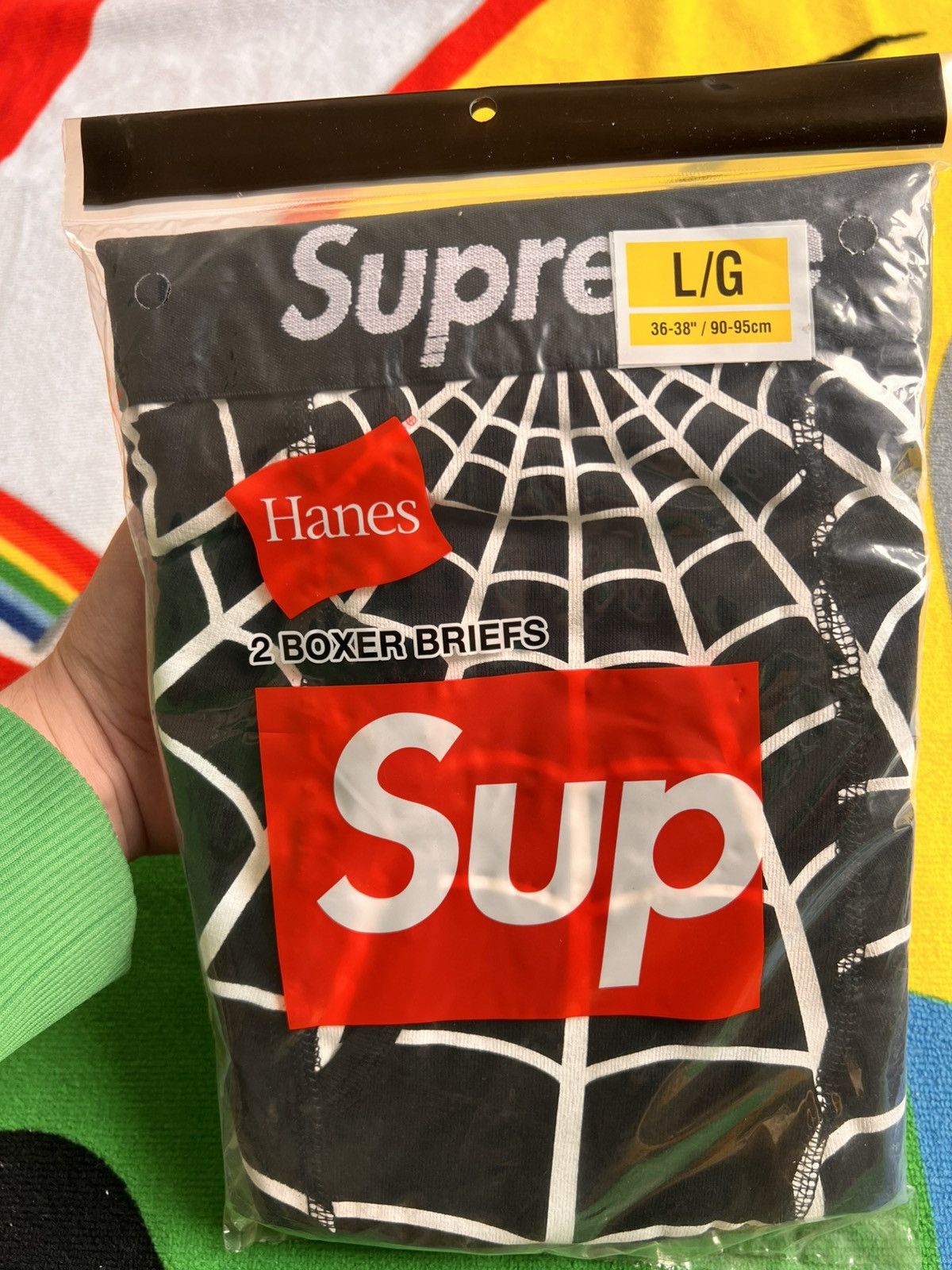 Supreme L Supreme x Marvel Spider-Man Web Boxer Briefs hanes Black Size US 34 / EU 50 - 6 Thumbnail