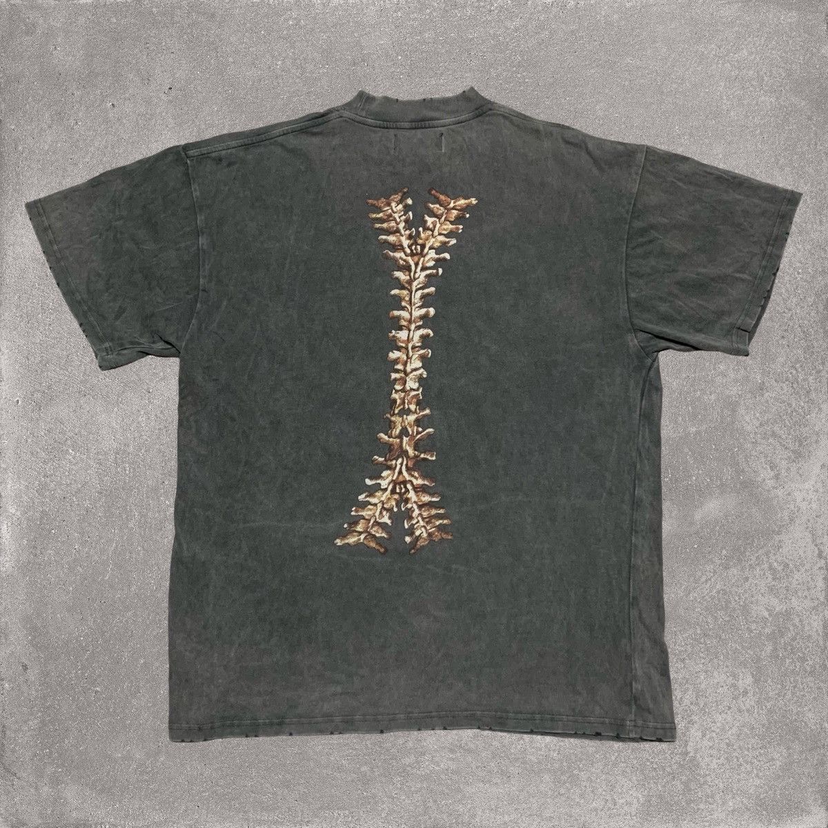 Represent Clo. Represent Medium Bones Vintage Grey Tee Skeleton Graphic Size US M / EU 48-50 / 2 - 2 Thumbnail
