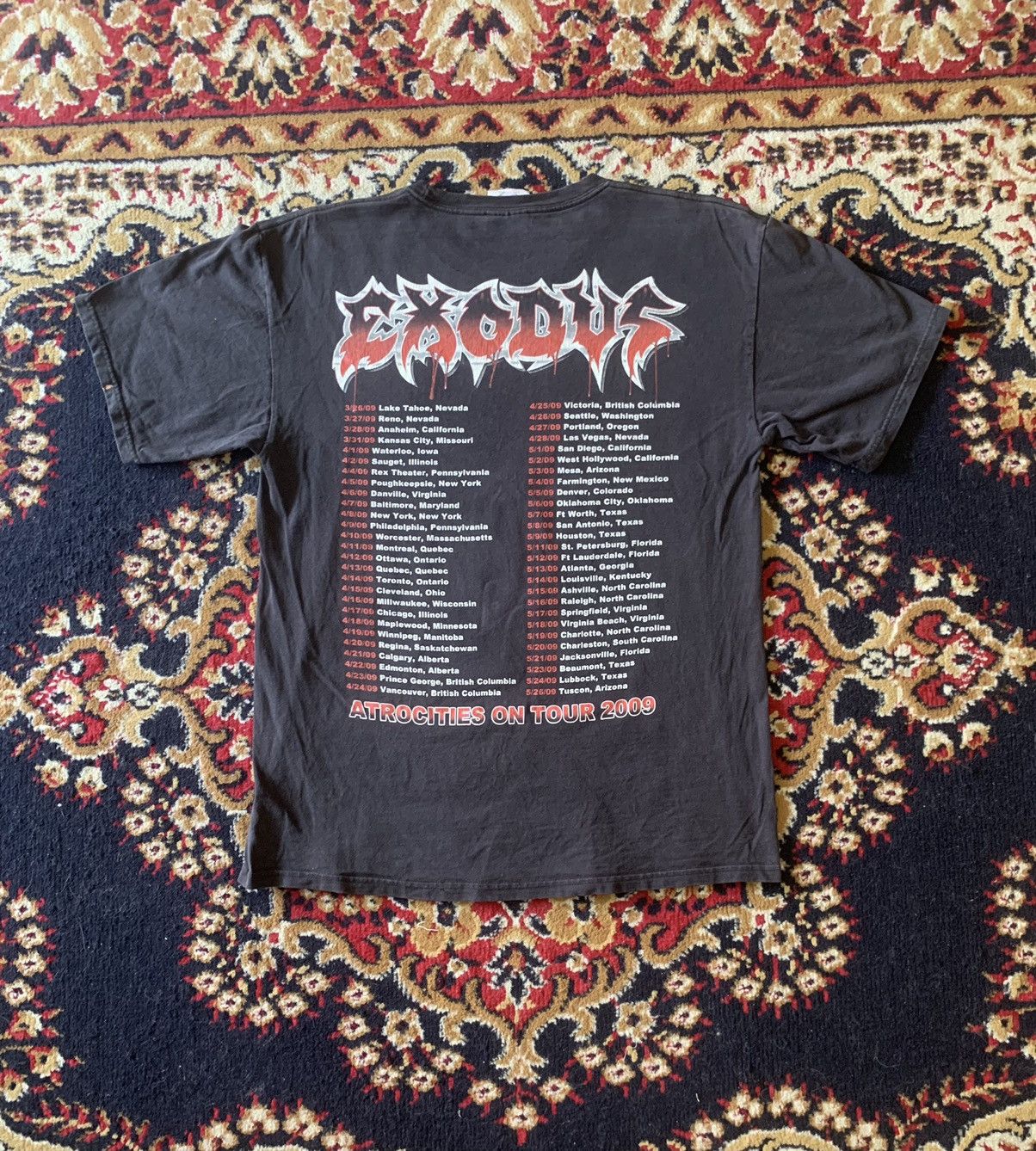 Band Tees × Exodus Vintage Exodus Tour Thrash Metal Band Tee Size US M / EU 48-50 / 2 - 3 Thumbnail