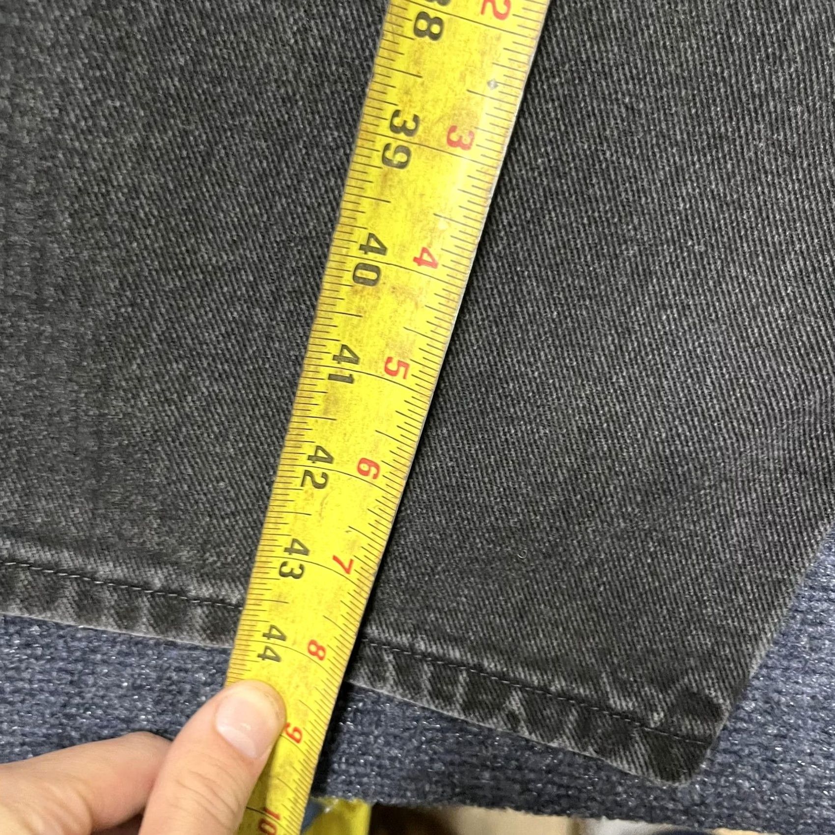 Lee Lee Jeans Mens Large Gray Black Denim Straight Leg Relaxed Fit Pants Size US 33 - 7 Thumbnail
